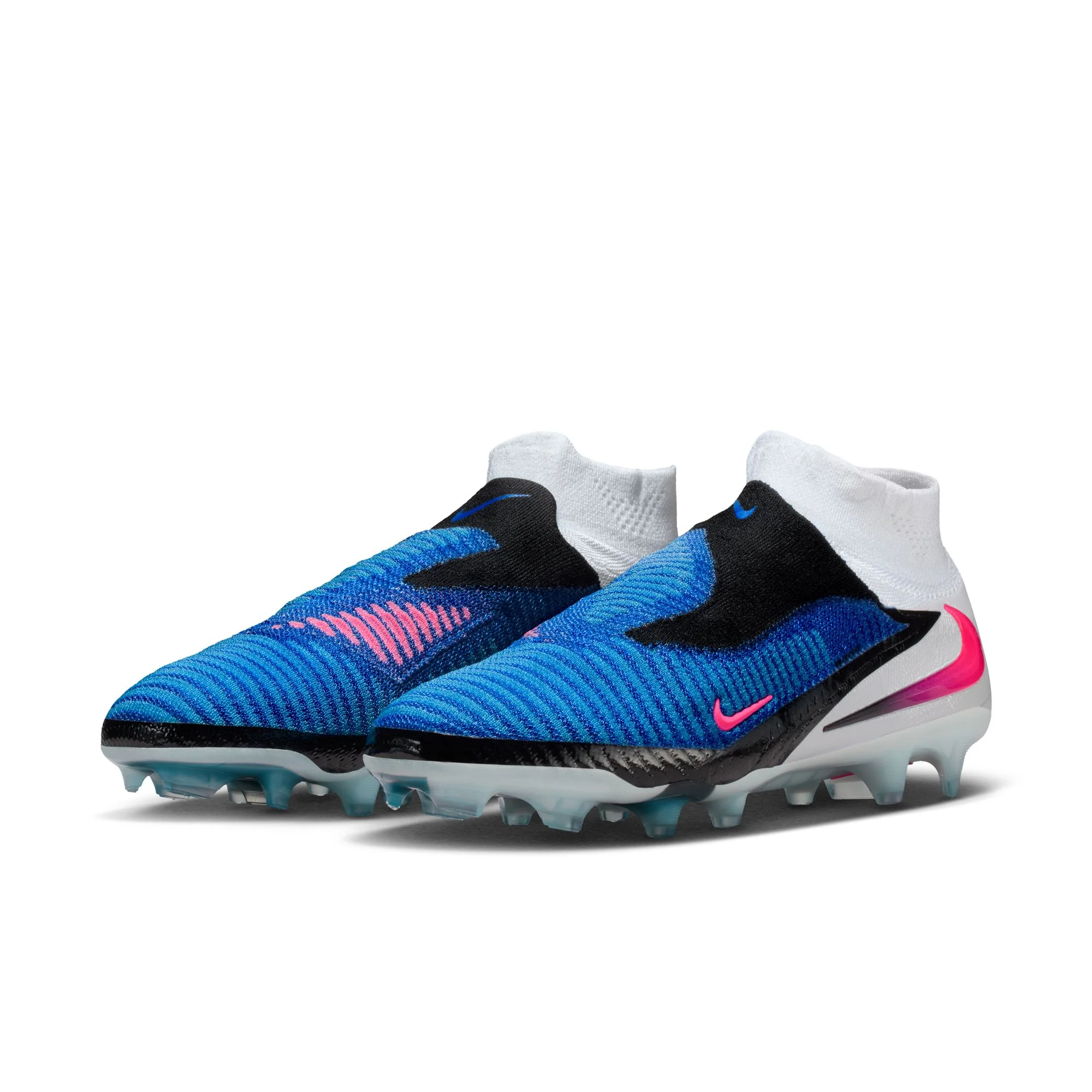 Nike Phantom 6 High Elite FG Firm Ground Soccer Cleats - Racer Blue/Pink Blast/White - Image 3