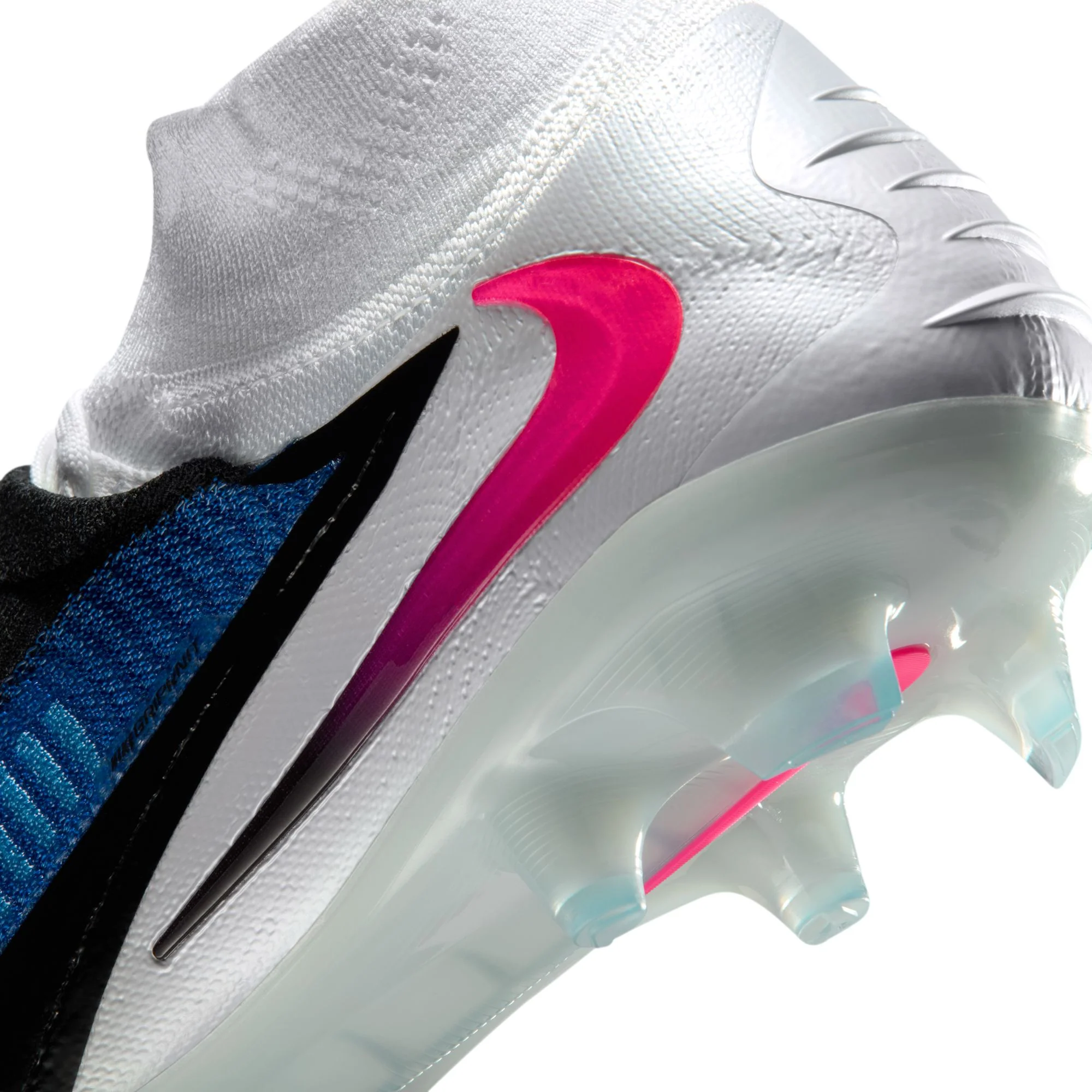 Nike Phantom 6 High Elite FG Firm Ground Soccer Cleats - Racer Blue/Pink Blast/White - Image 9
