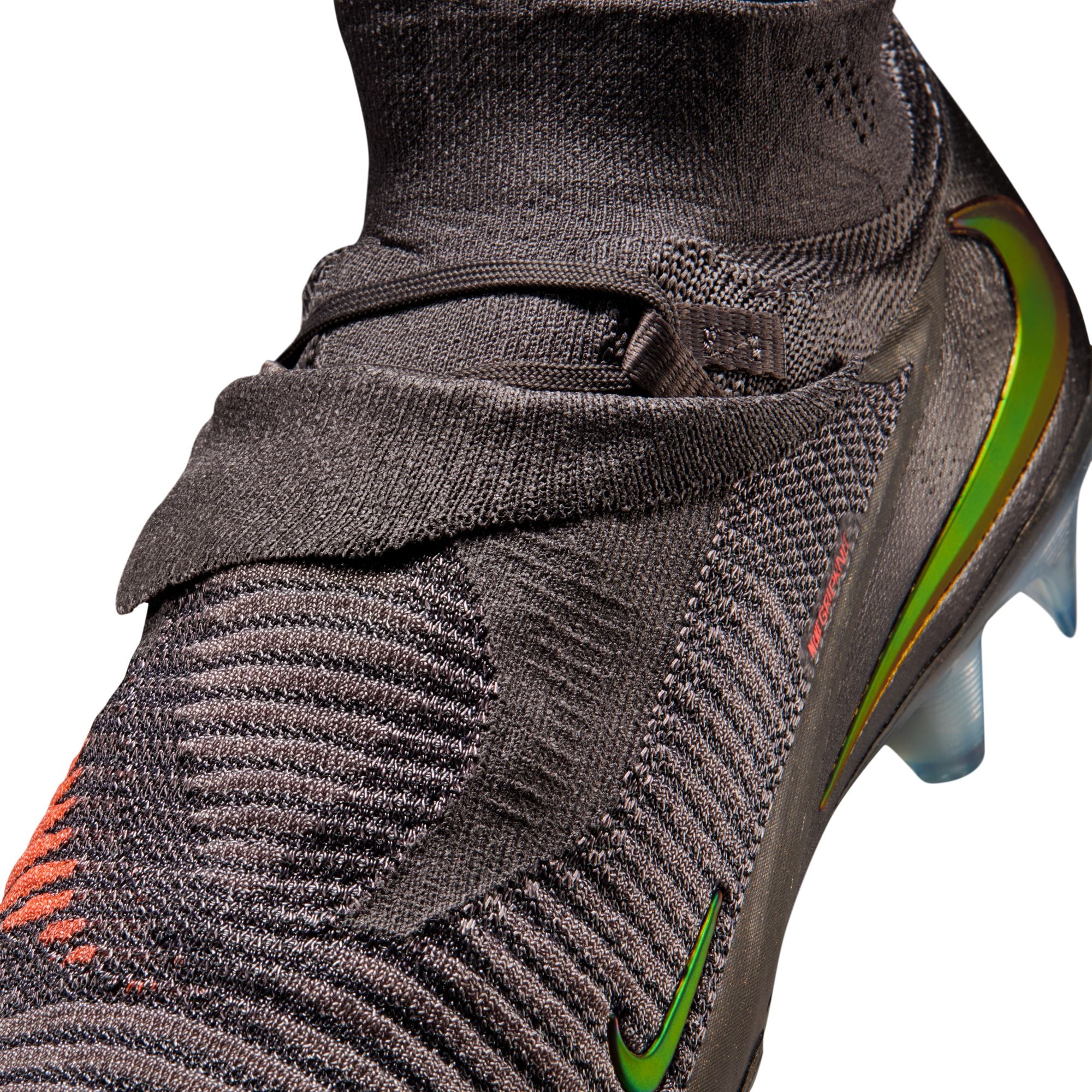 Nike Phantom 6 High Elite LV8 FG Firm Ground Soccer Cleats -Medium Ash/Gold Amber/Black - Image 8