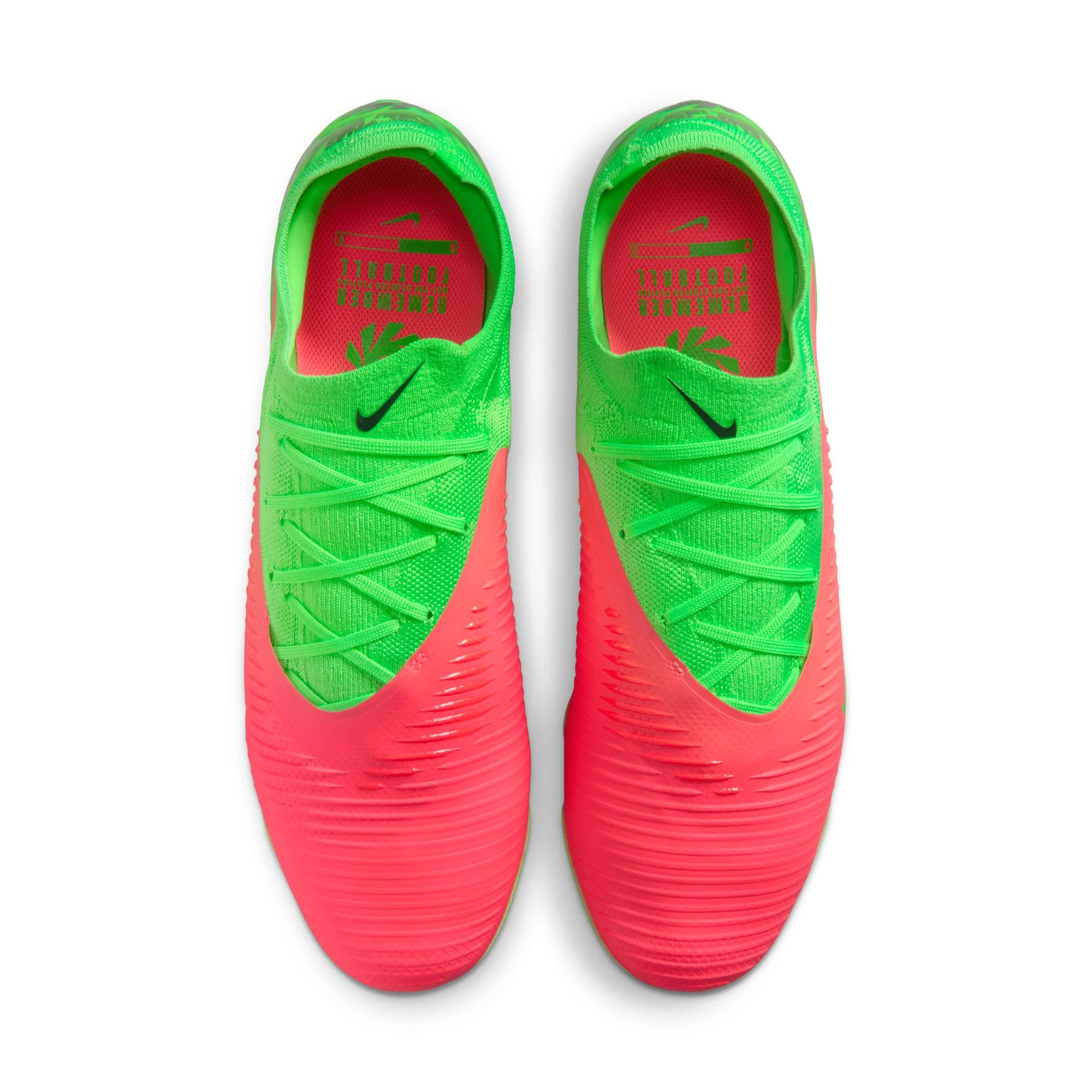 Nike Phantom 6 Low Pro "Erling Haaland" FG Firm Ground Soccer Cleats - Hot Punch/Black/Green Strike - Image 3