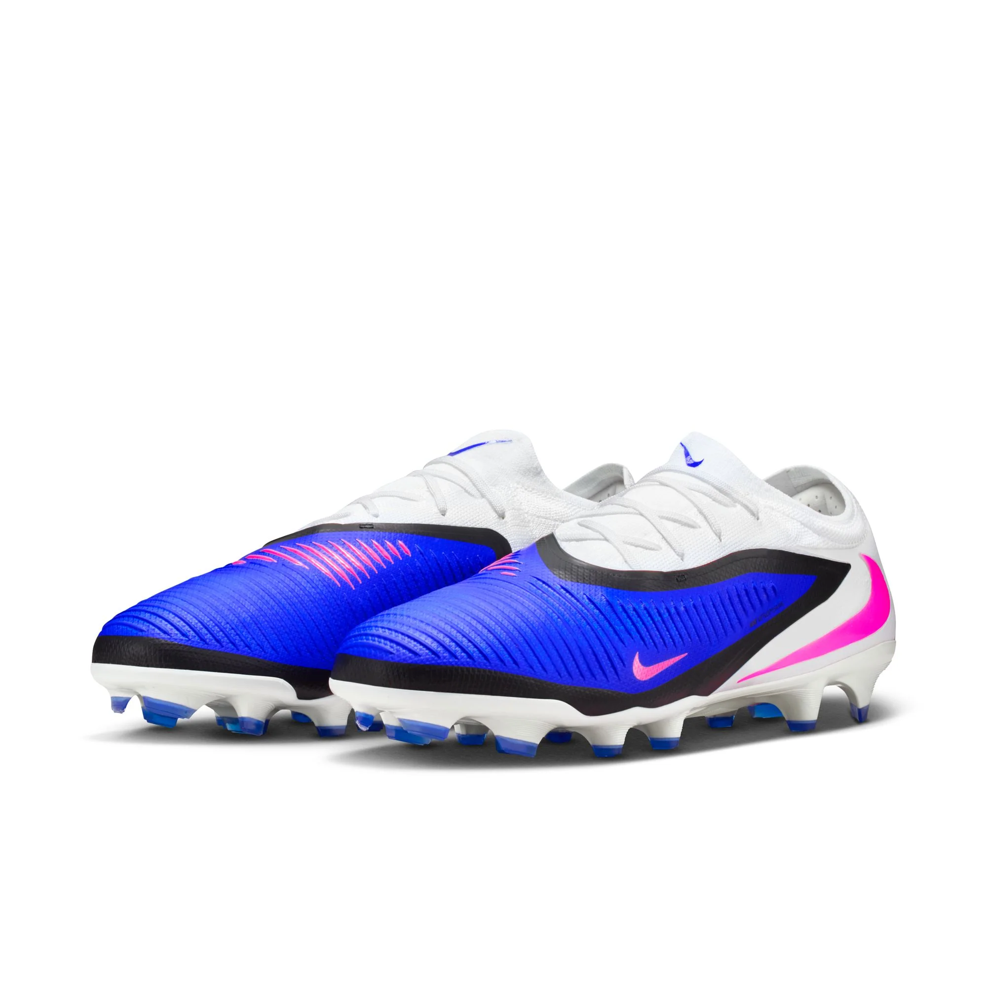 Nike Phantom 6 Low Pro FG Firm Ground Soccer Cleats -Racer Blue/Pink Blast/White - Image 4