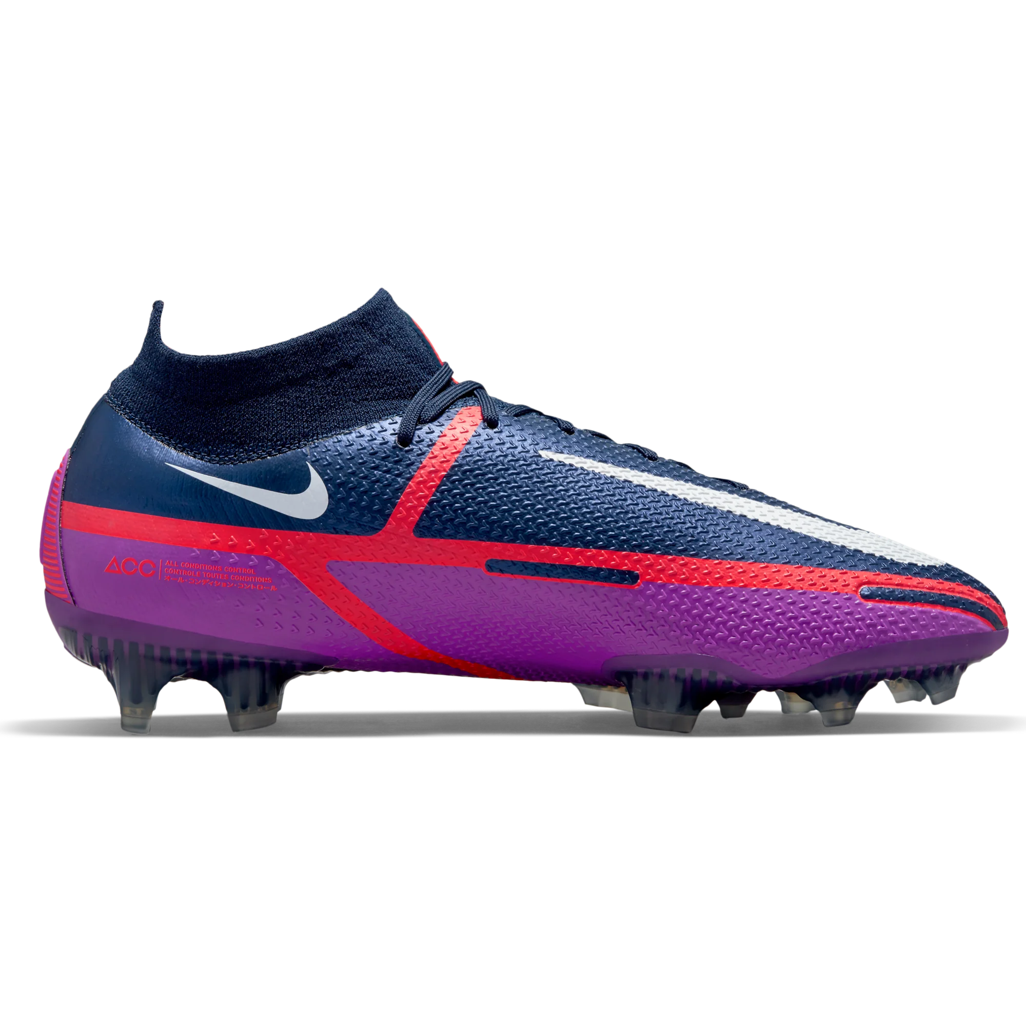 Nike Phantom GT2 DF Elite FG Soccer Cleats - College Navy/White - Image 2