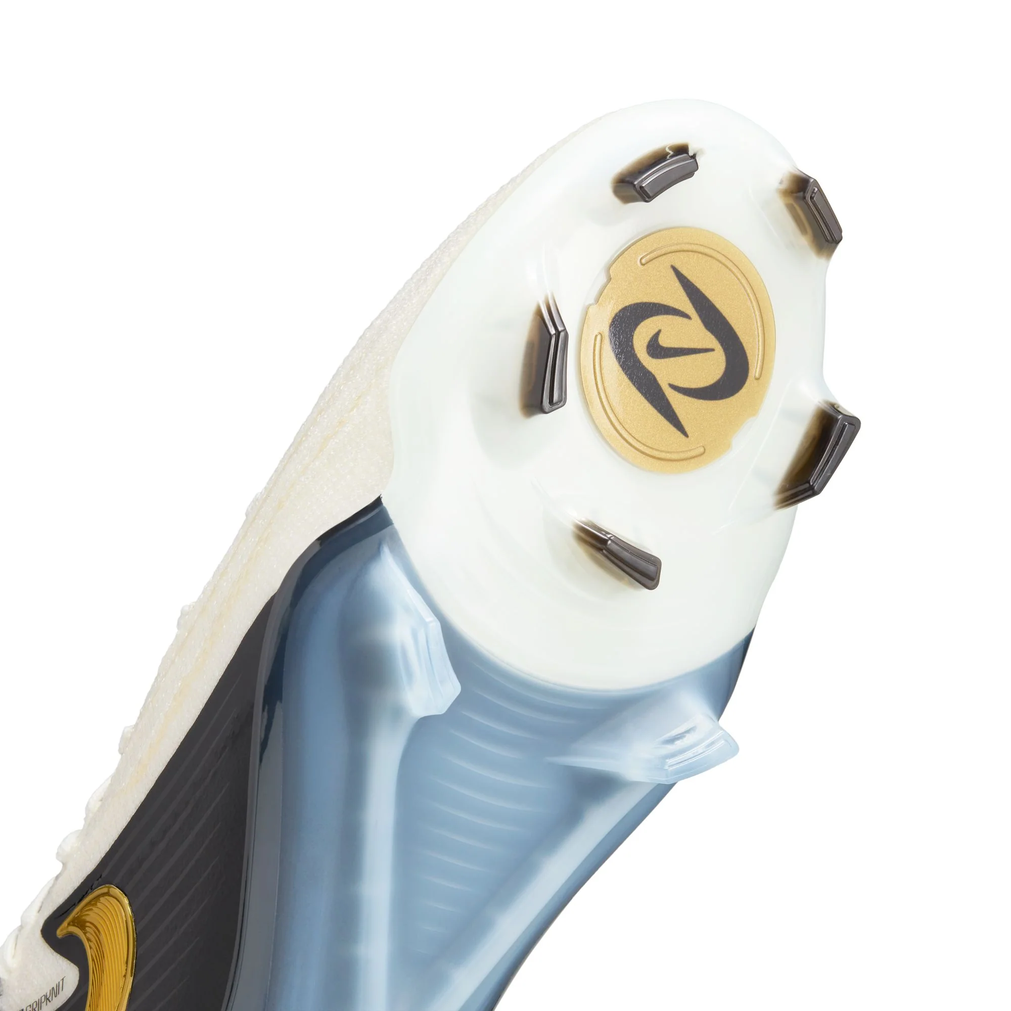 Nike Phantom GX 2 Elite FG Firm Ground Soccer Cleat - White/Black/Metallic Gold - Image 10