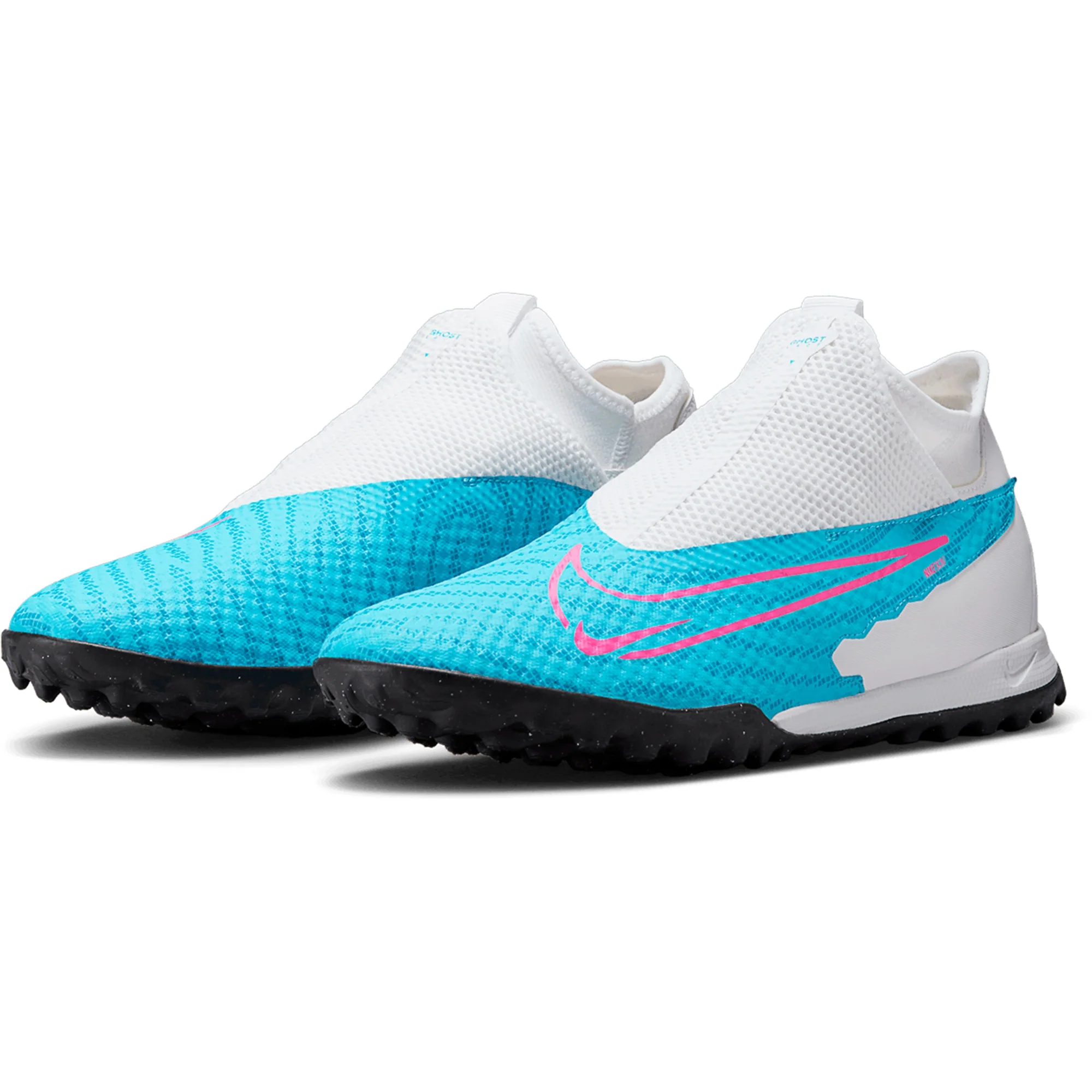 Nike Phantom GX Academy DF TF Turf Soccer Shoes - Blue/Pink/White/Black - Image 4