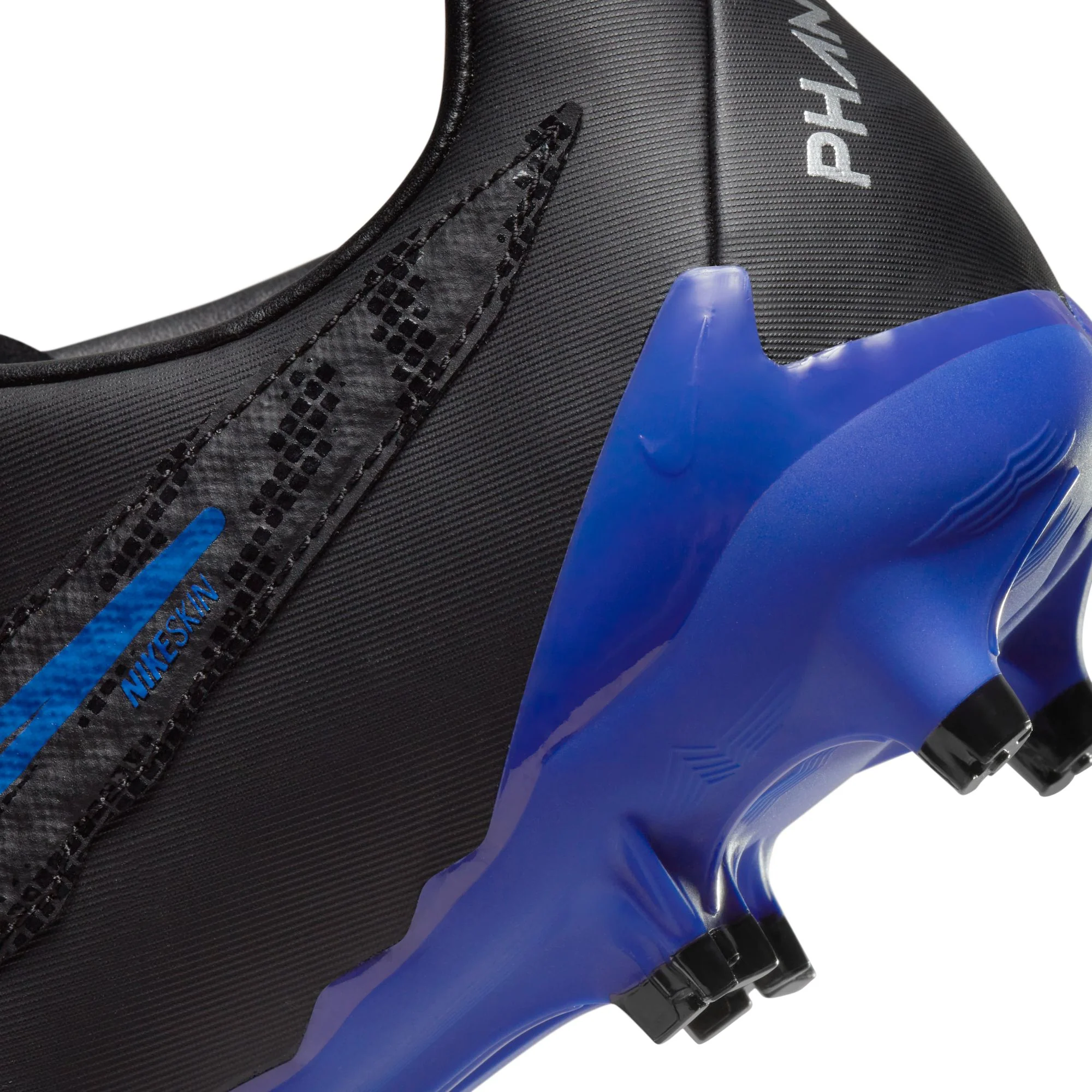 Nike Phantom GX Academy FG Firm Ground Soccer Cleats - Black/Chrome/Hyper Royal - Image 8