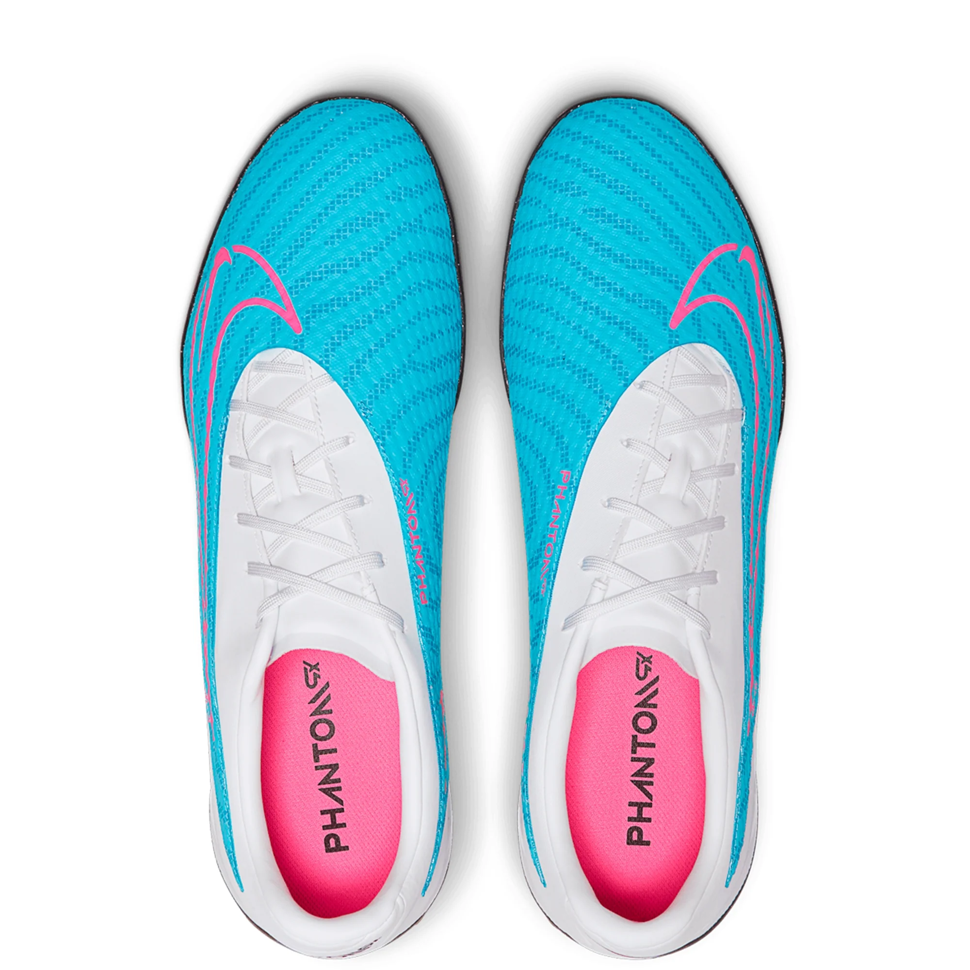 Nike Phantom GX Academy TF Turf Soccer Shoes - Blue/Pink/White/Black - Image 3