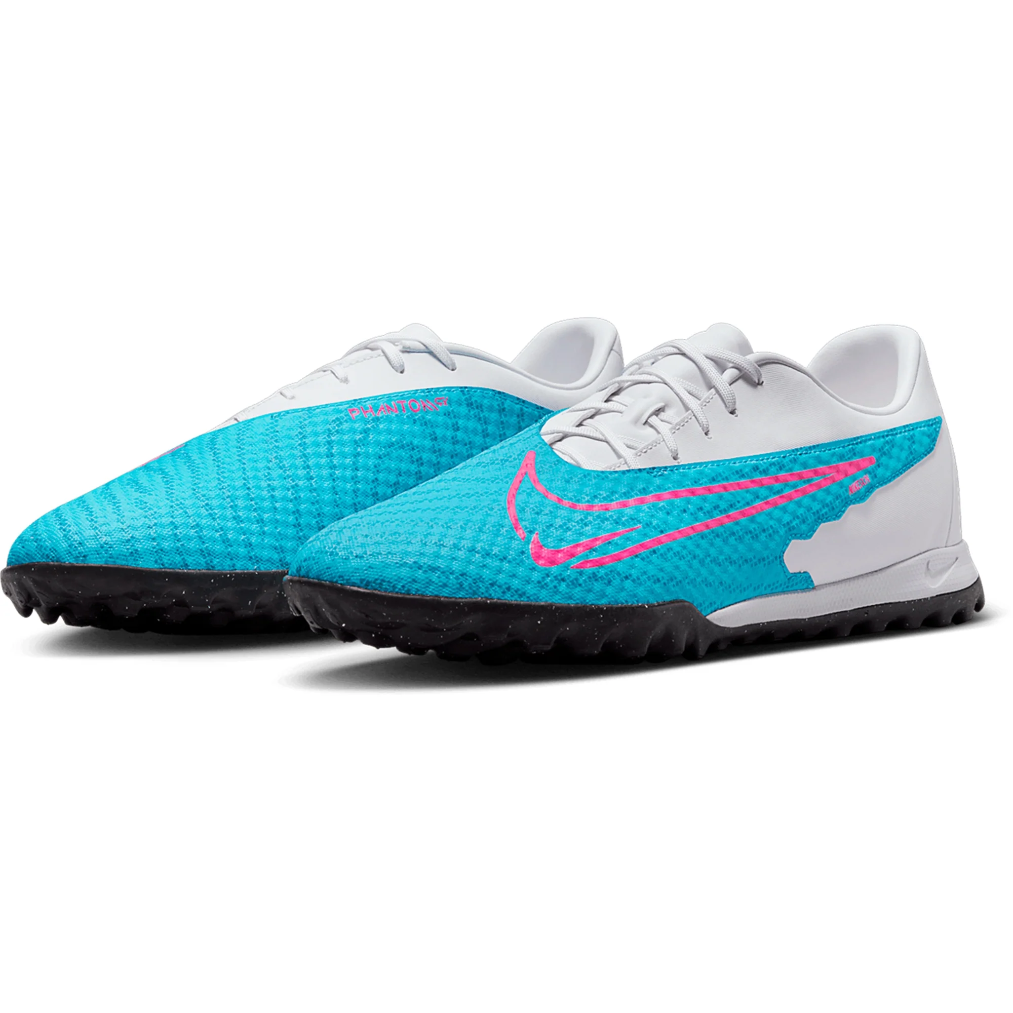 Nike Phantom GX Academy TF Turf Soccer Shoes - Blue/Pink/White/Black - Image 4