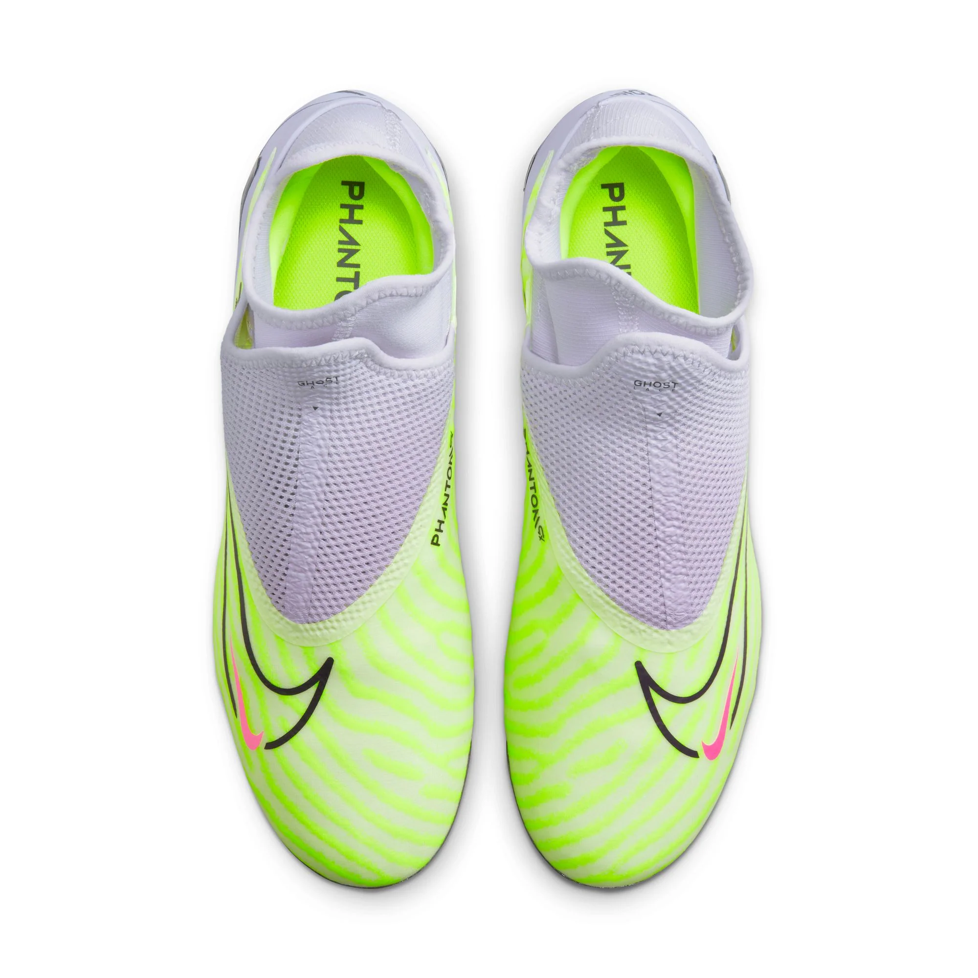 Nike Phantom GX Pro DF FG Firm Ground Soccer Cleats - BarelyVolt/Grey/Grape - Image 3