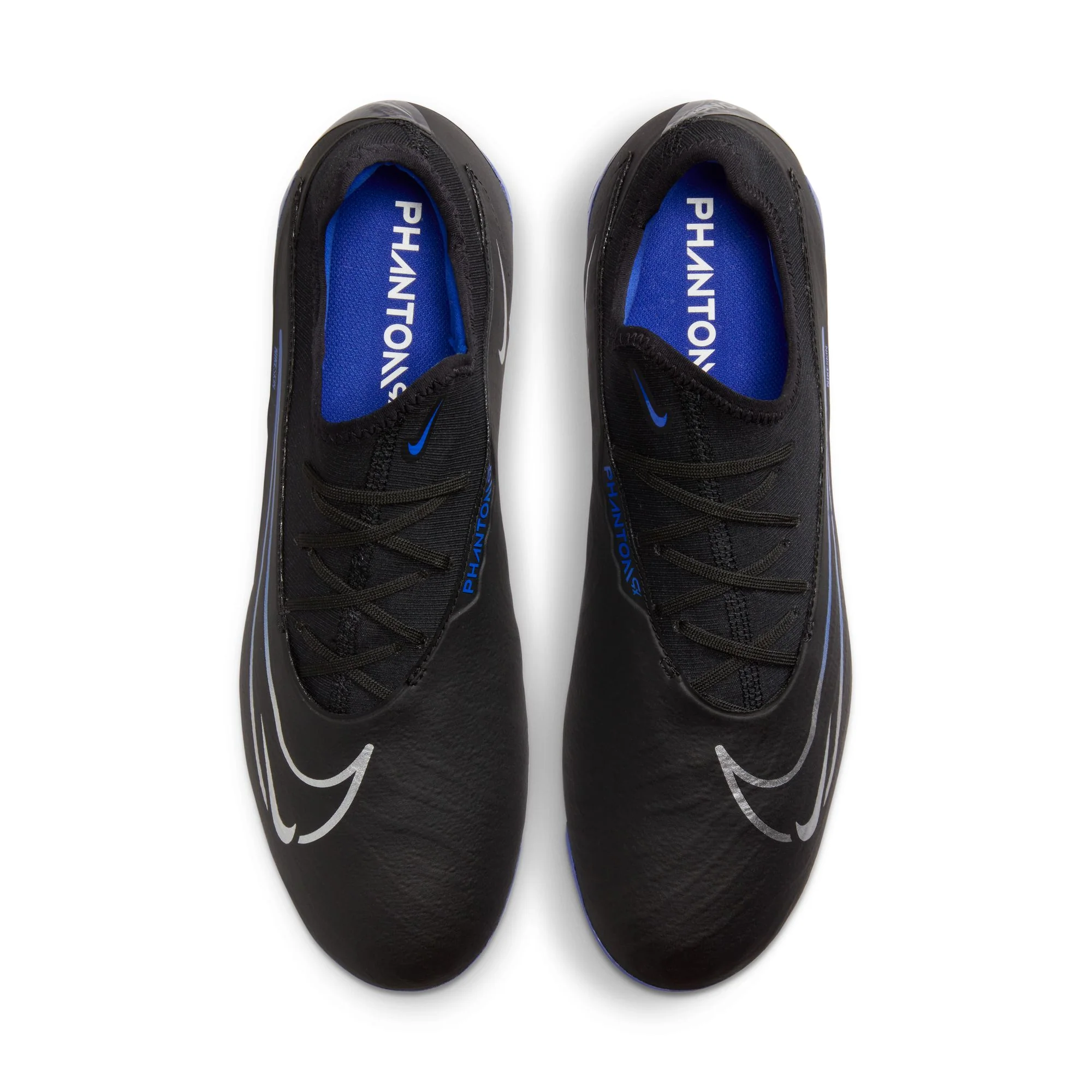 Nike Phantom GX Pro FG Firm Ground Soccer Cleats - Black/Chrome/Hyper Royal - Image 3