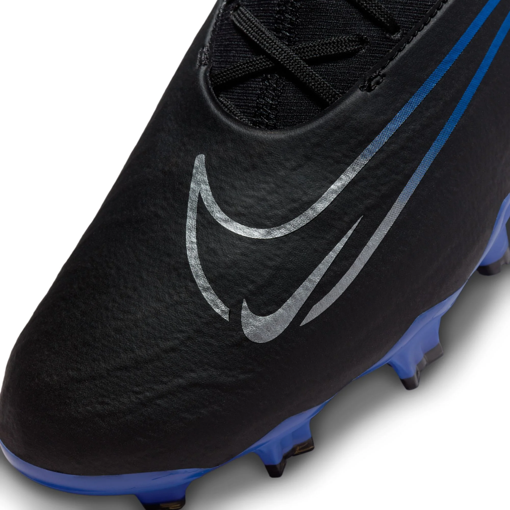 Nike Phantom GX Pro FG Firm Ground Soccer Cleats - Black/Chrome/Hyper Royal - Image 7