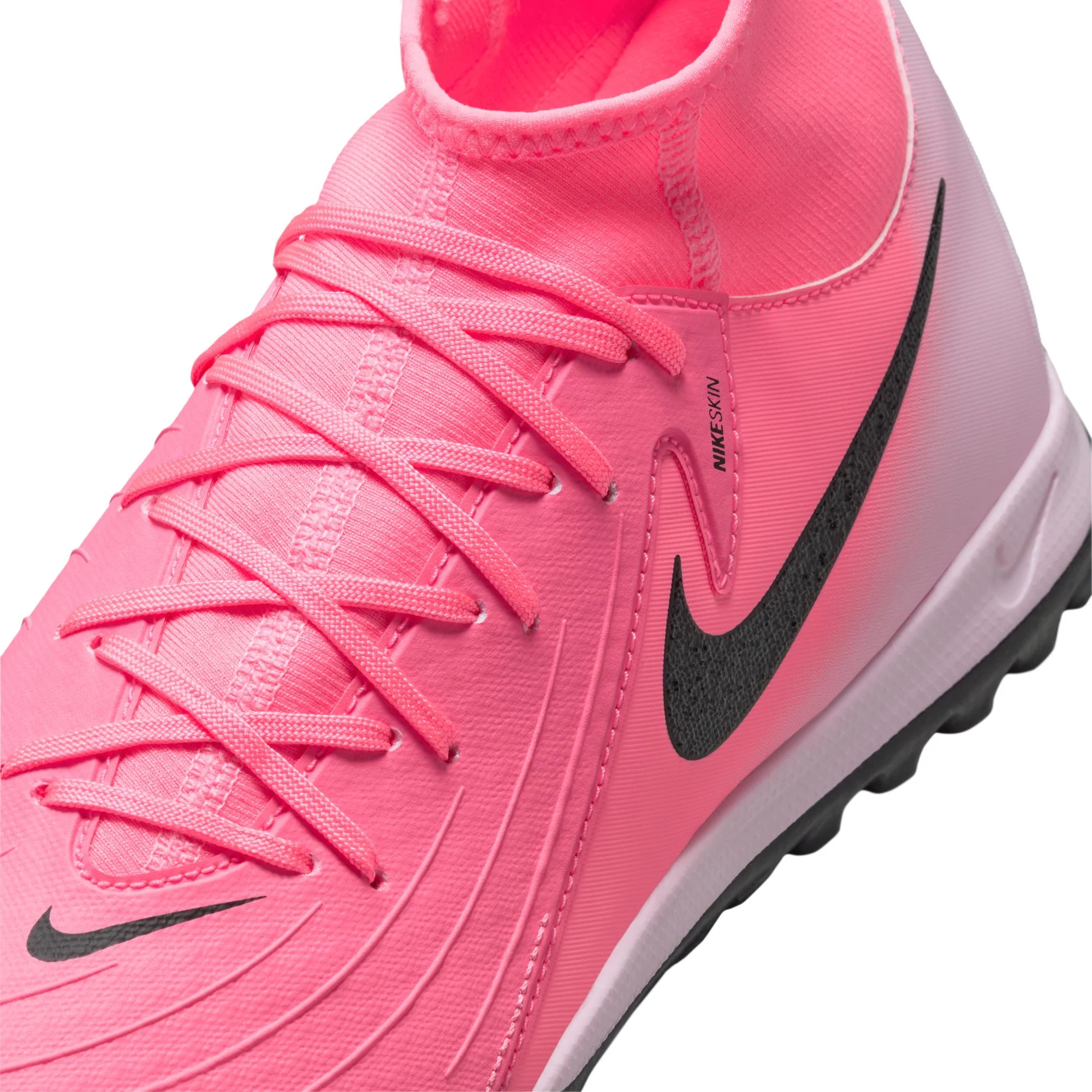 Nike Phantom Luna 2 Academy TF Turf Soccer Cleats- Pink Foam/ Black - Image 5