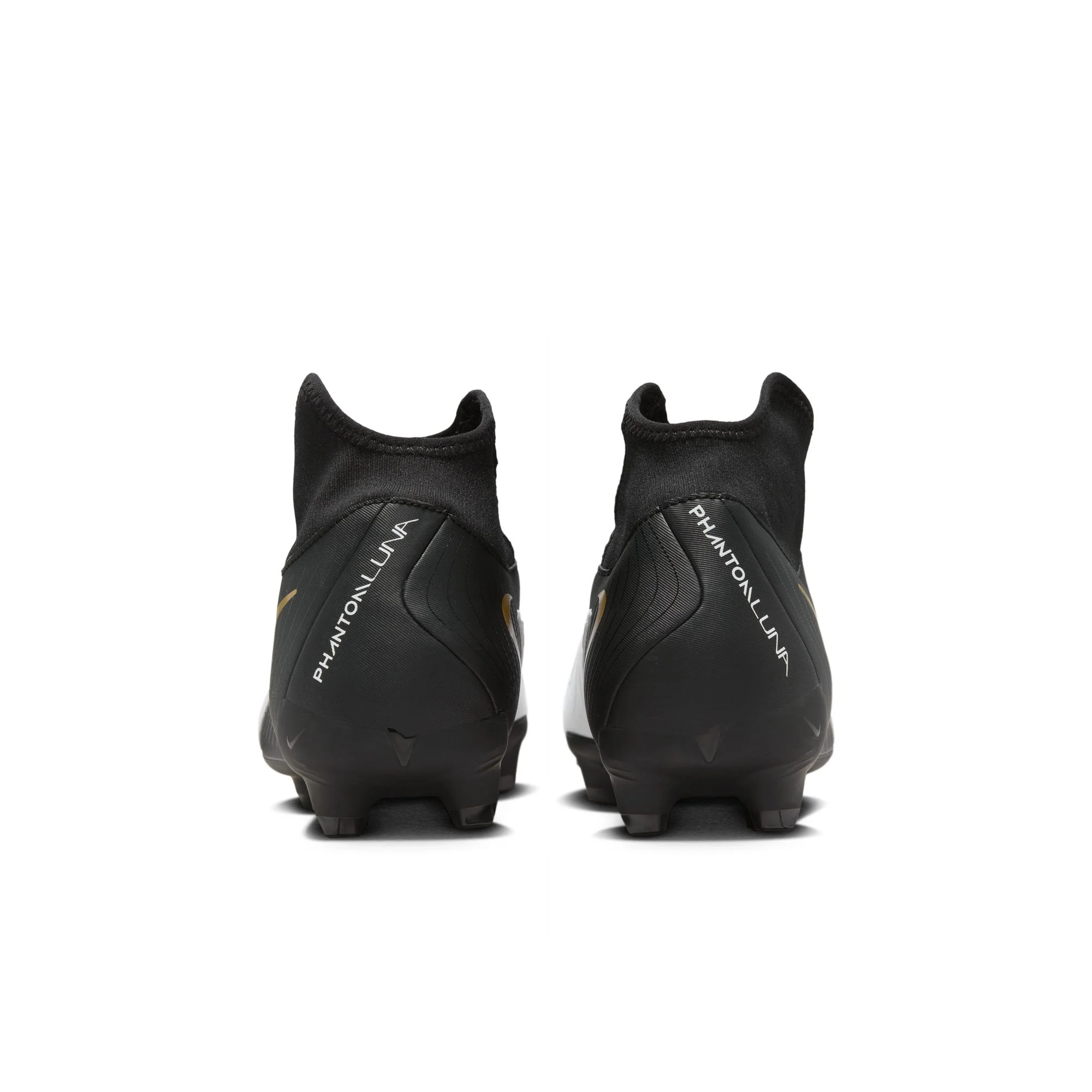 Nike Phantom Luna II Academy FG Firm Ground Soccer Cleat - White/Black/Metallic Gold Coin - Image 5