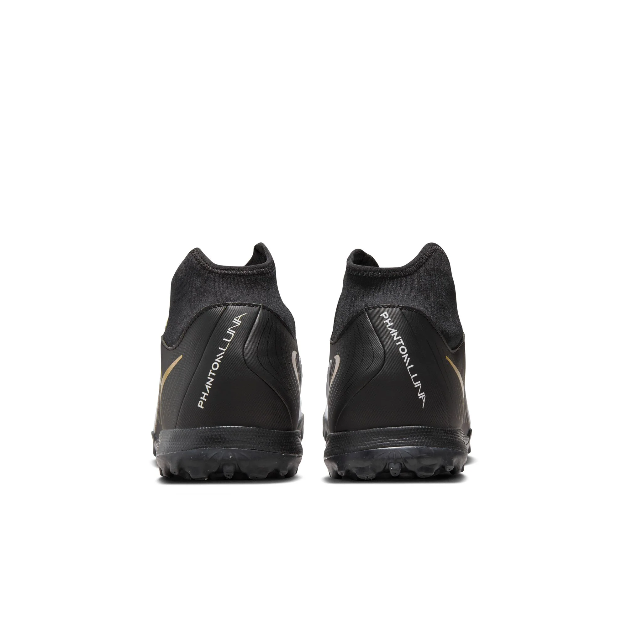 Nike Phantom Luna II Academy TF Turf Soccer Cleat - White/Black/Metallic Gold Coin - Image 5