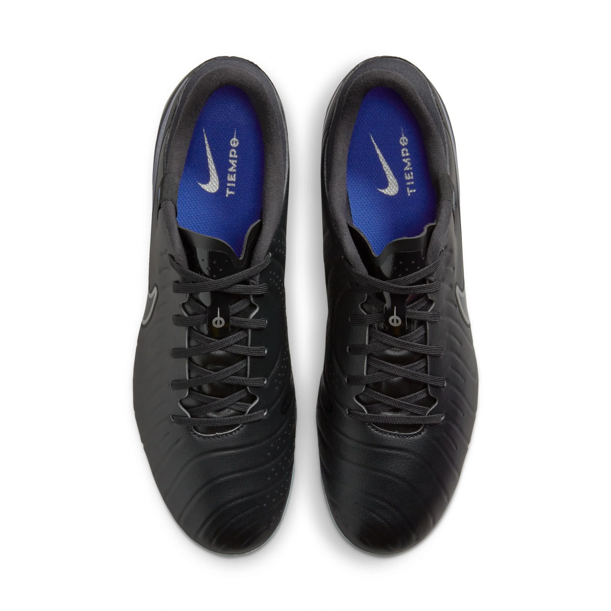 Nike Tiempo Legend 10 Academy FG/MG Soccer Cleat - Black/Chrome/Hyper Royal - Image 3