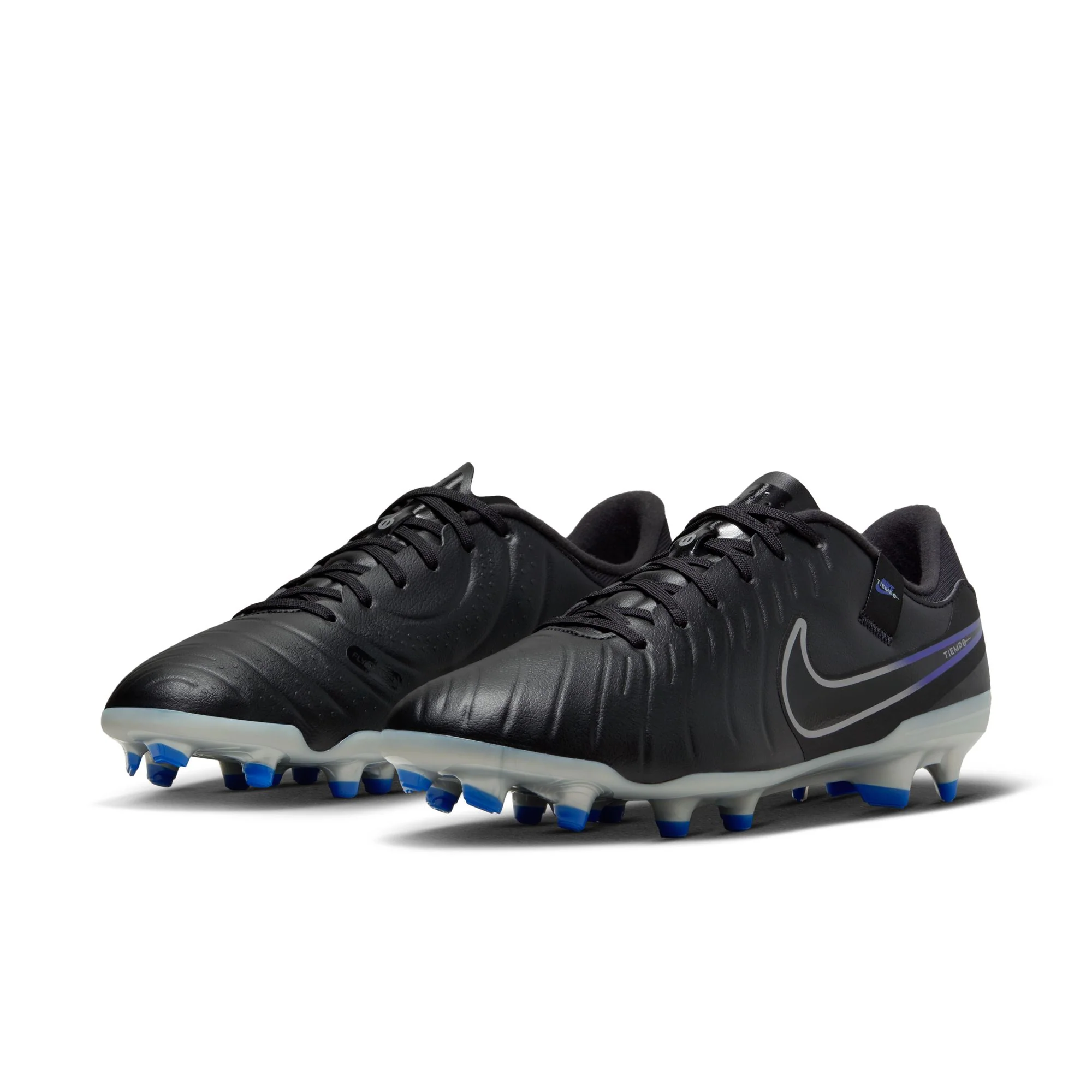 Nike Tiempo Legend 10 Academy FG/MG Soccer Cleat - Black/Chrome/Hyper Royal - Image 4