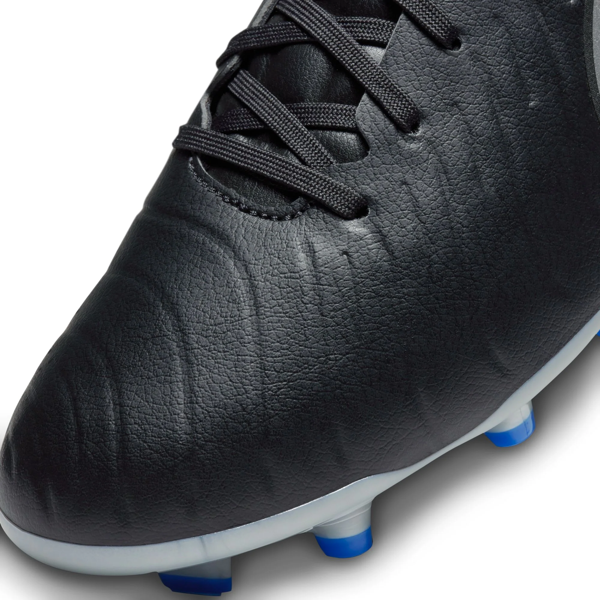 Nike Tiempo Legend 10 Academy FG/MG Soccer Cleat - Black/Chrome/Hyper Royal - Image 7