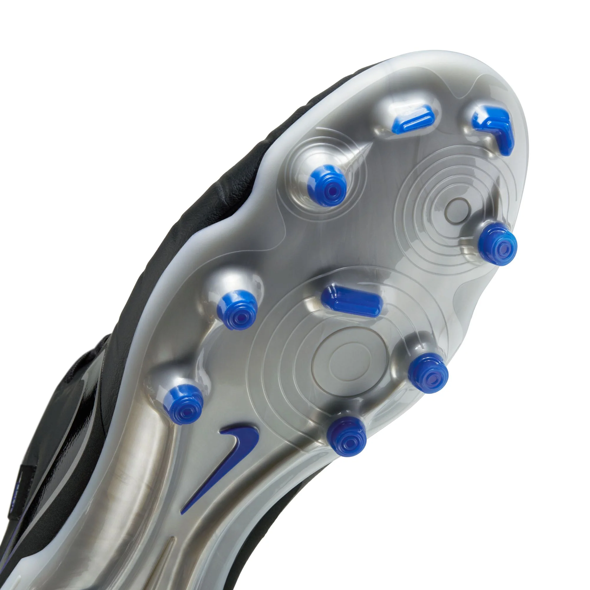 Nike Tiempo Legend 10 Academy FG/MG Soccer Cleat - Black/Chrome/Hyper Royal - Image 9