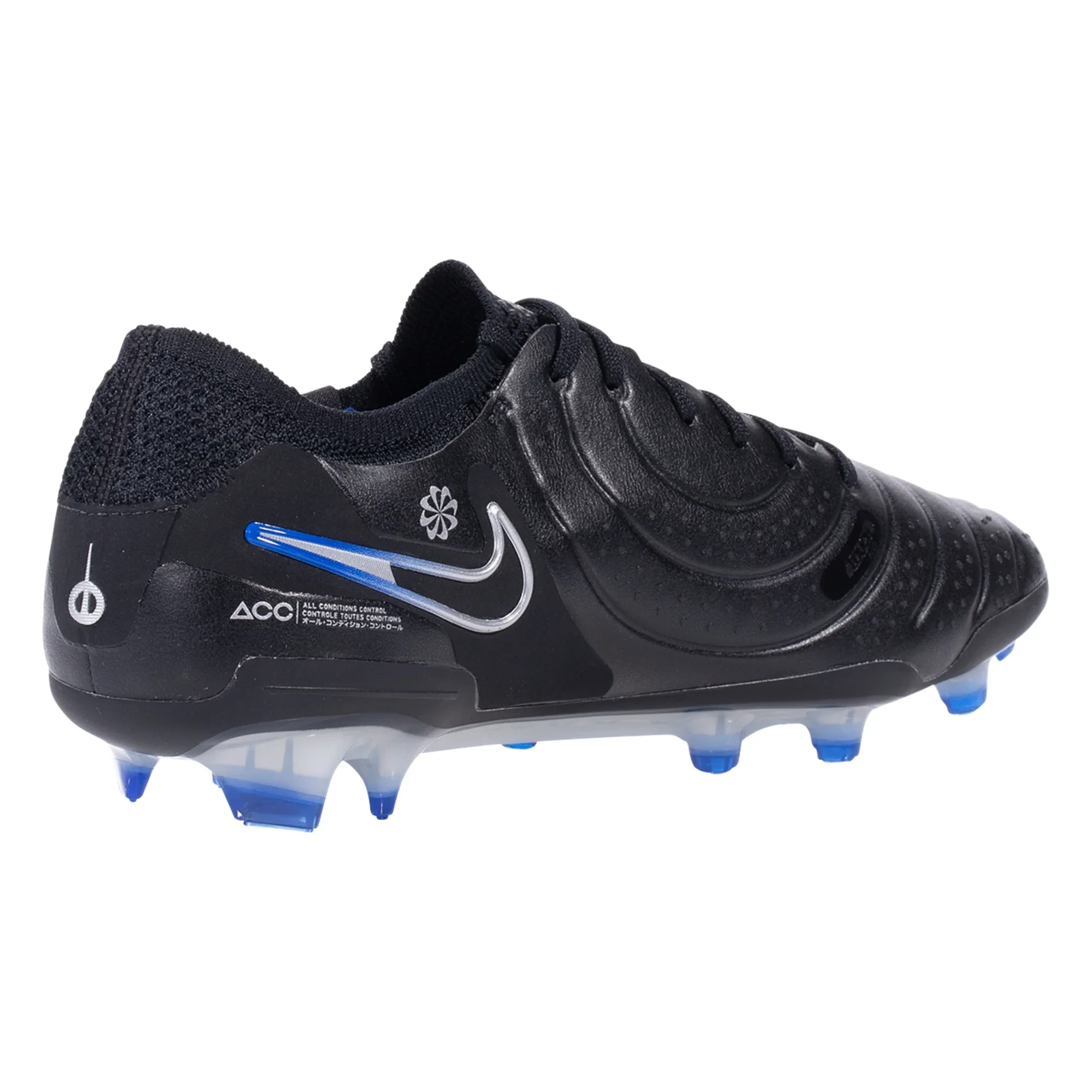 Nike Tiempo Legend 10 Elite FG Firm Ground Soccer Cleat - Black/Chrome/HyperRoyal - Image 5