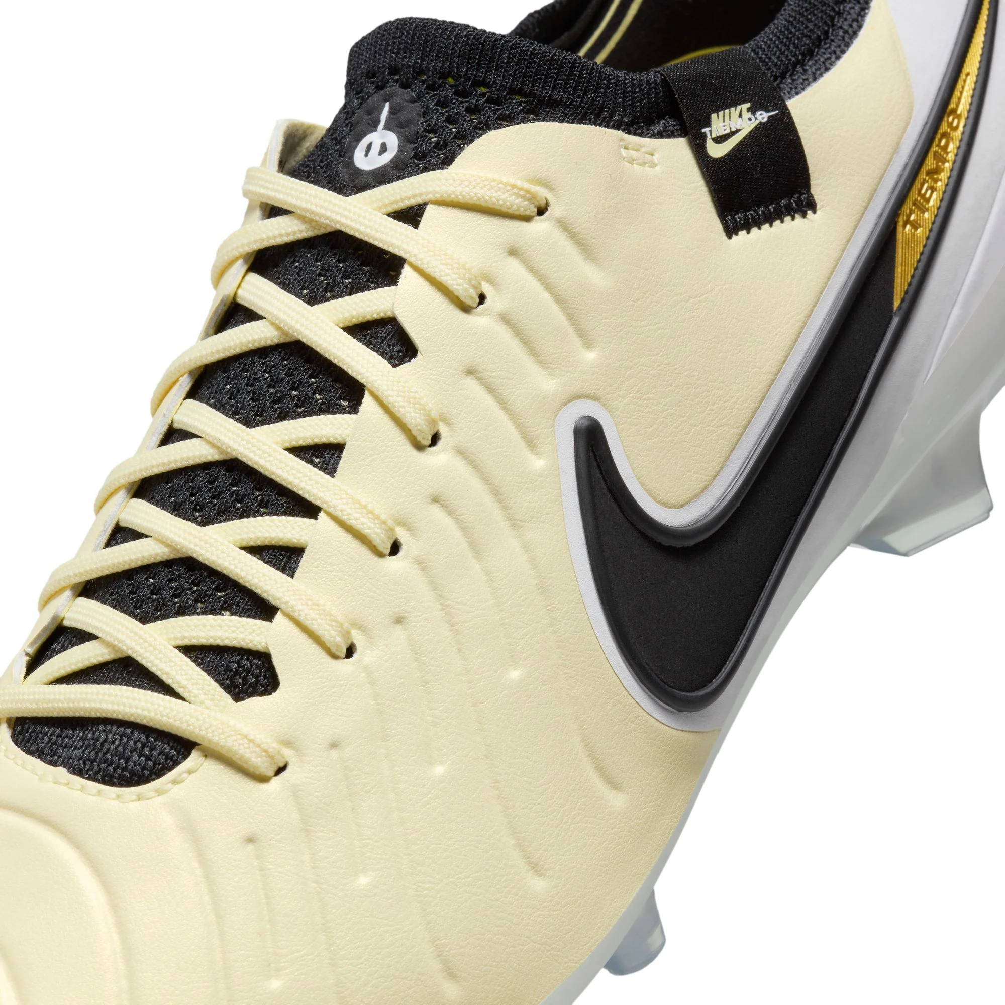 Nike Tiempo Legend 10 Elite FG Firm Ground Soccer Cleat - Lemonade/Black/Metallic Gold - Image 8