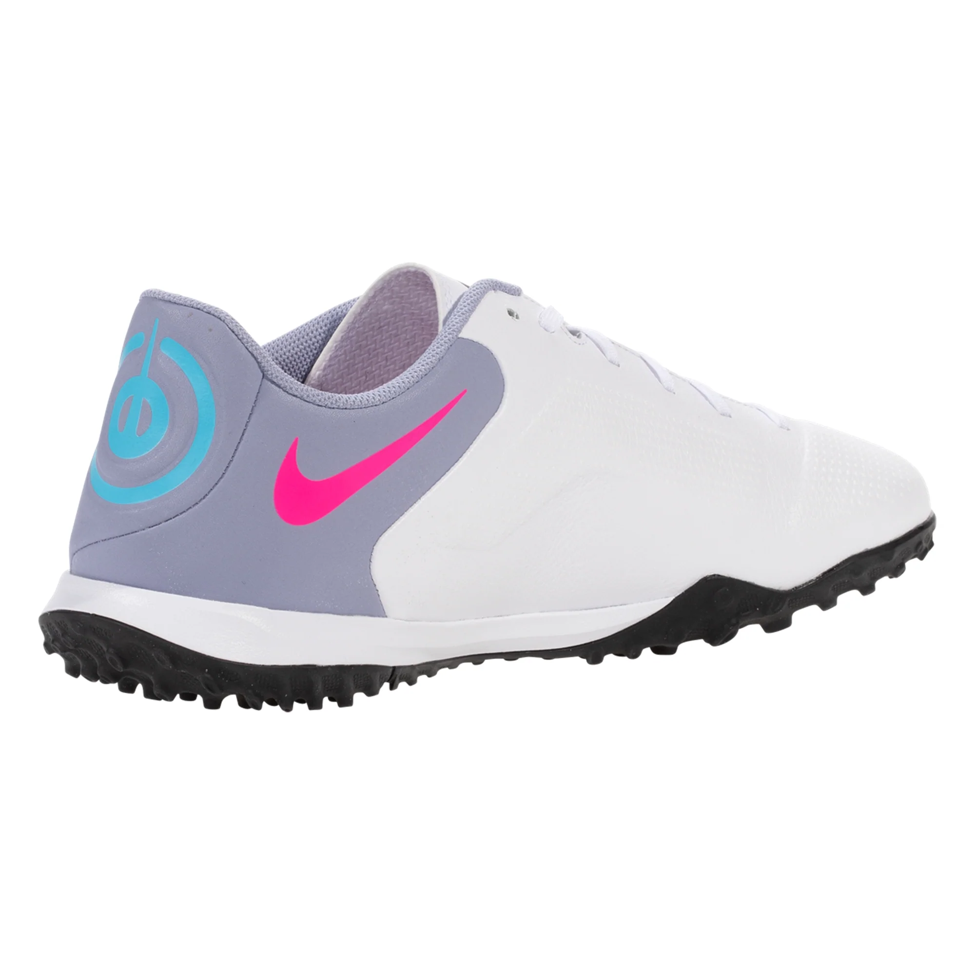 Nike Tiempo Legend 9 Academy TF Artificial Turf Soccer Shoe - White/Black/Blue/Pink - Image 5