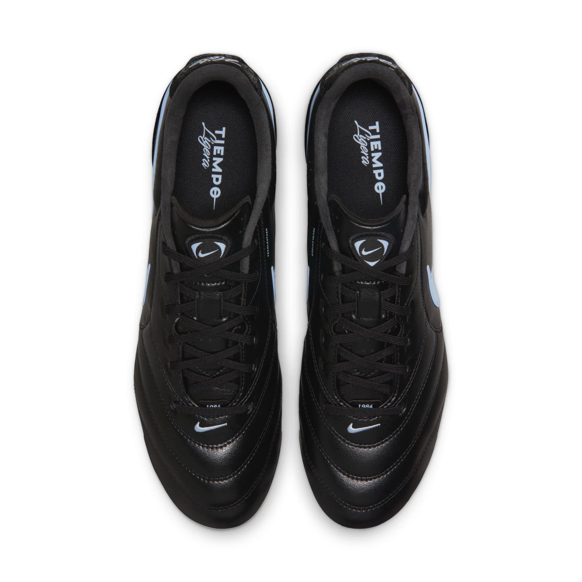 Nike Tiempo Ligera Pro FG Firm Ground Soccer Cleats- Black/Obsidian/ Ice Blue - Image 3