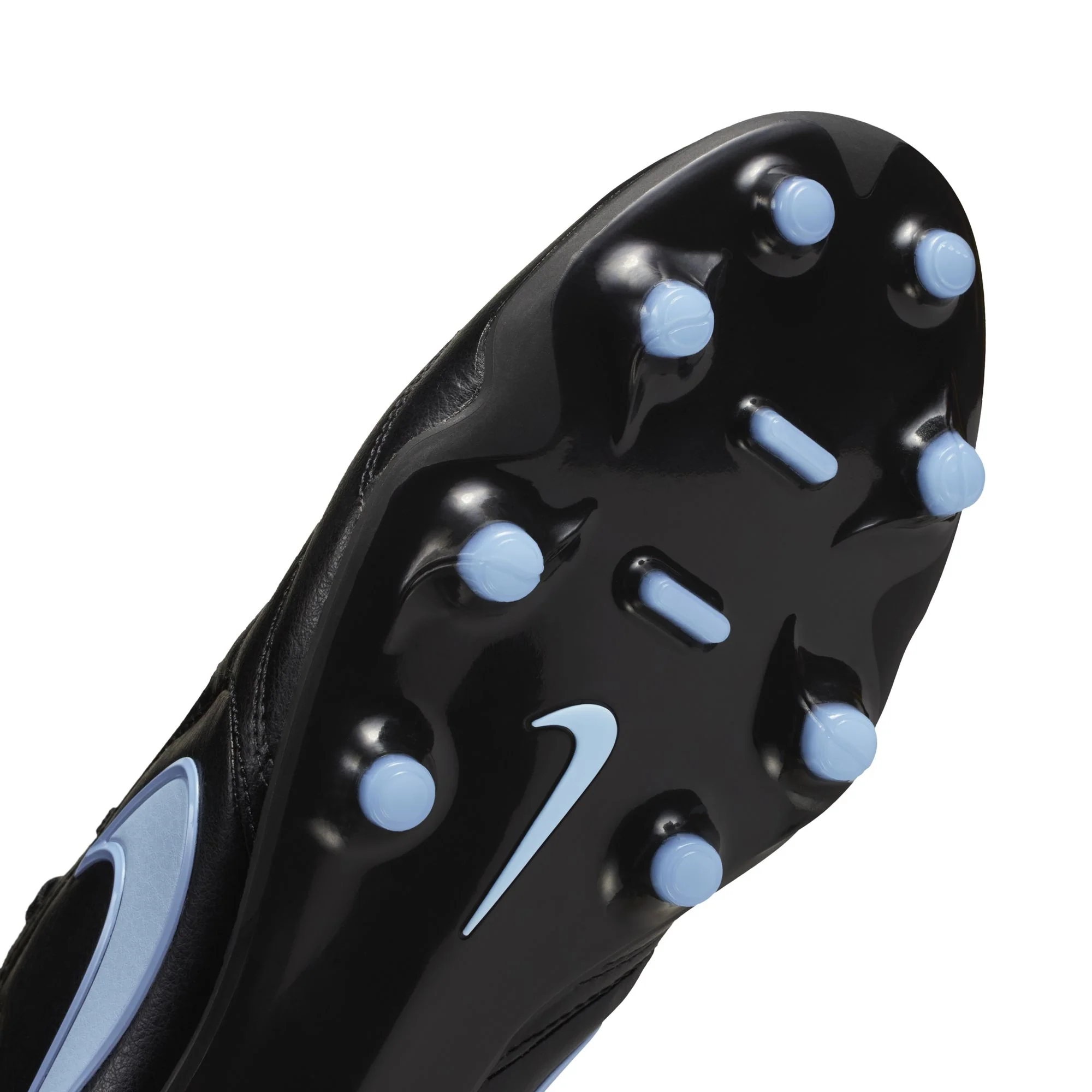 Nike Tiempo Ligera Pro FG Firm Ground Soccer Cleats- Black/Obsidian/ Ice Blue - Image 9