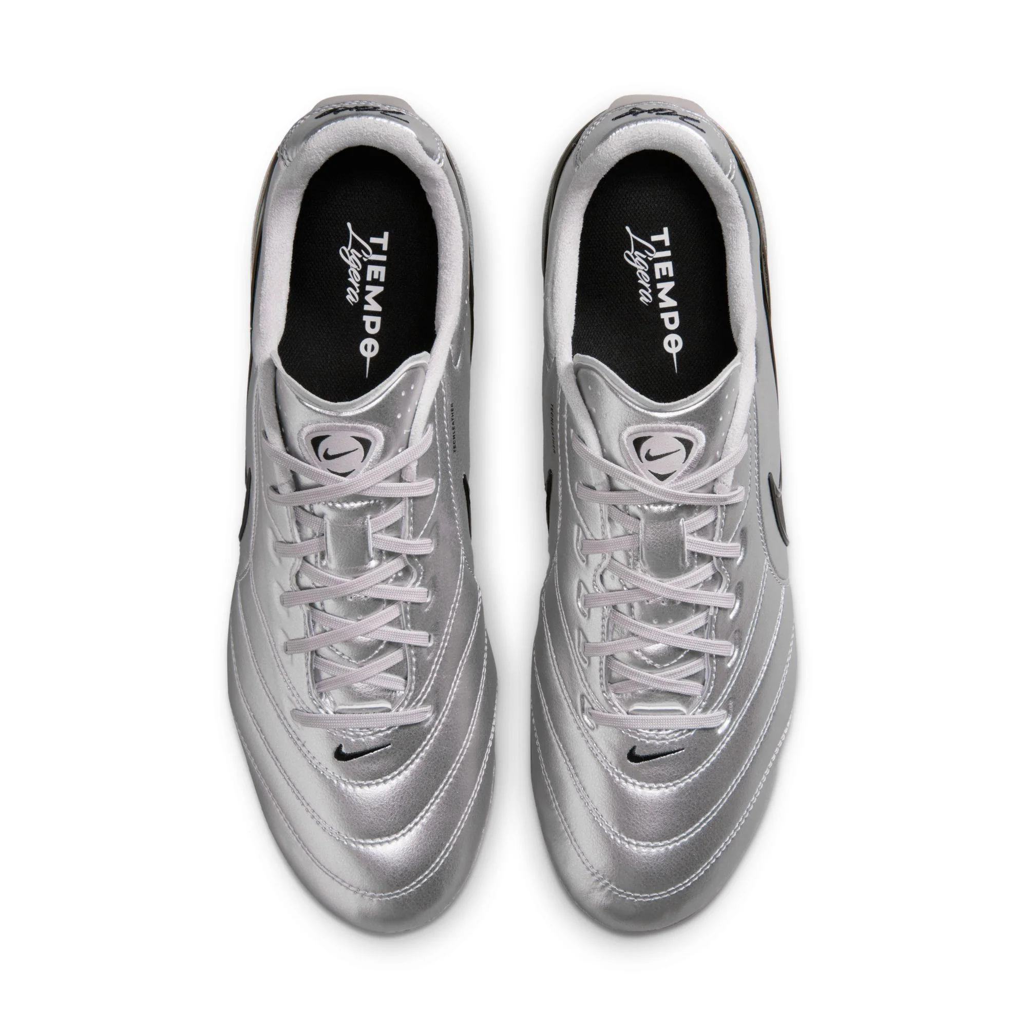 Nike Tiempo Ligera Pro FG Firm Ground Soccer Cleats- Metallic Silver/Black - Image 3