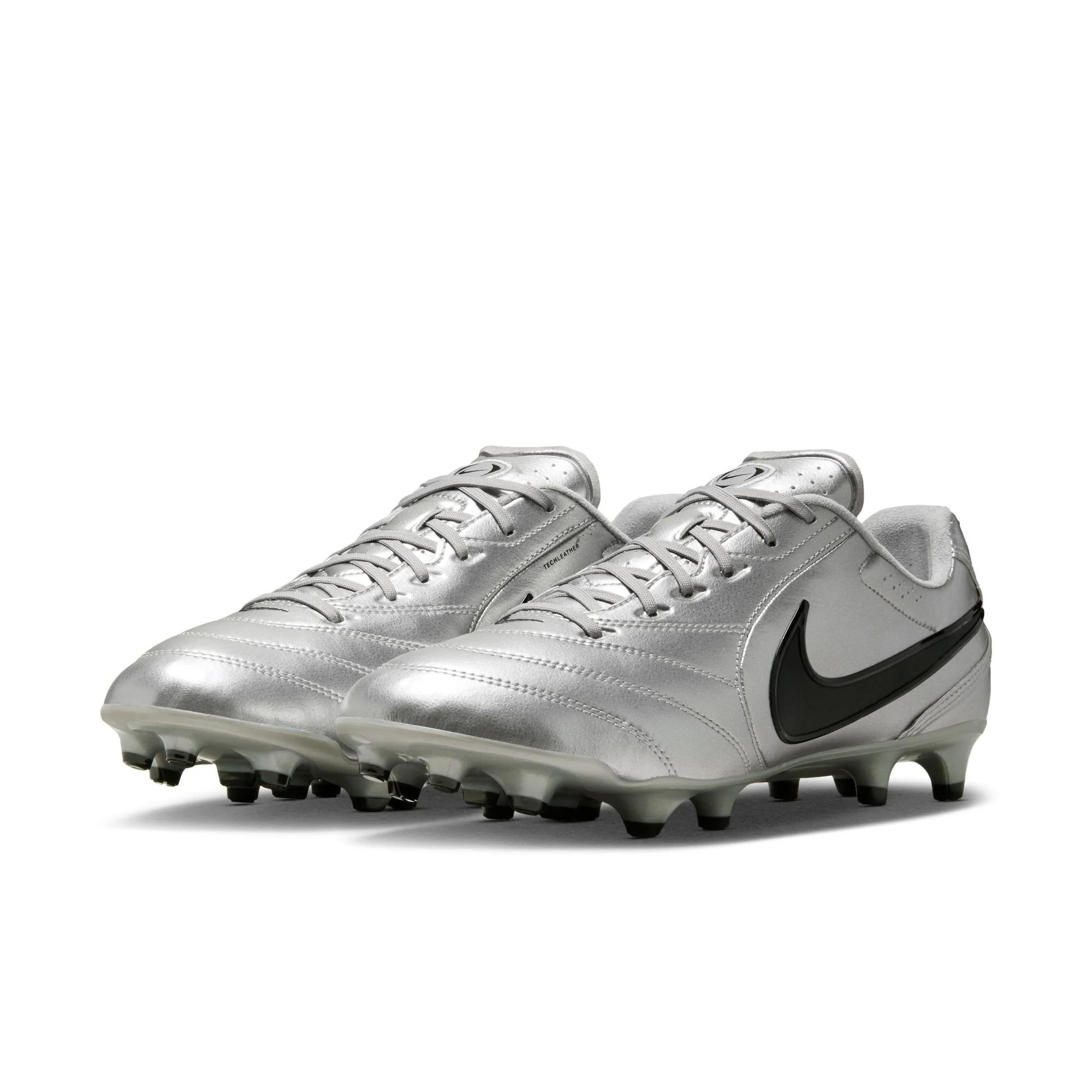 Nike Tiempo Ligera Pro FG Firm Ground Soccer Cleats- Metallic Silver/Black - Image 4