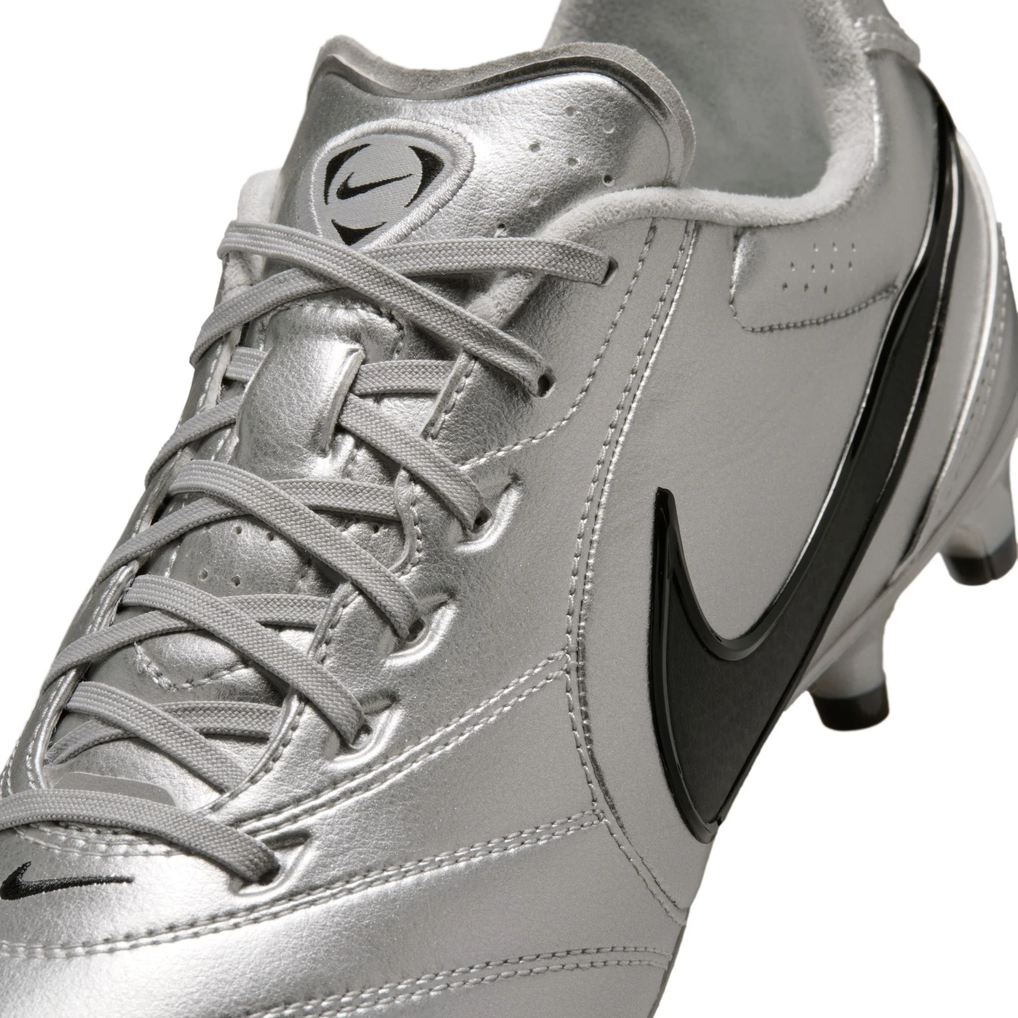 Nike Tiempo Ligera Pro FG Firm Ground Soccer Cleats- Metallic Silver/Black - Image 7