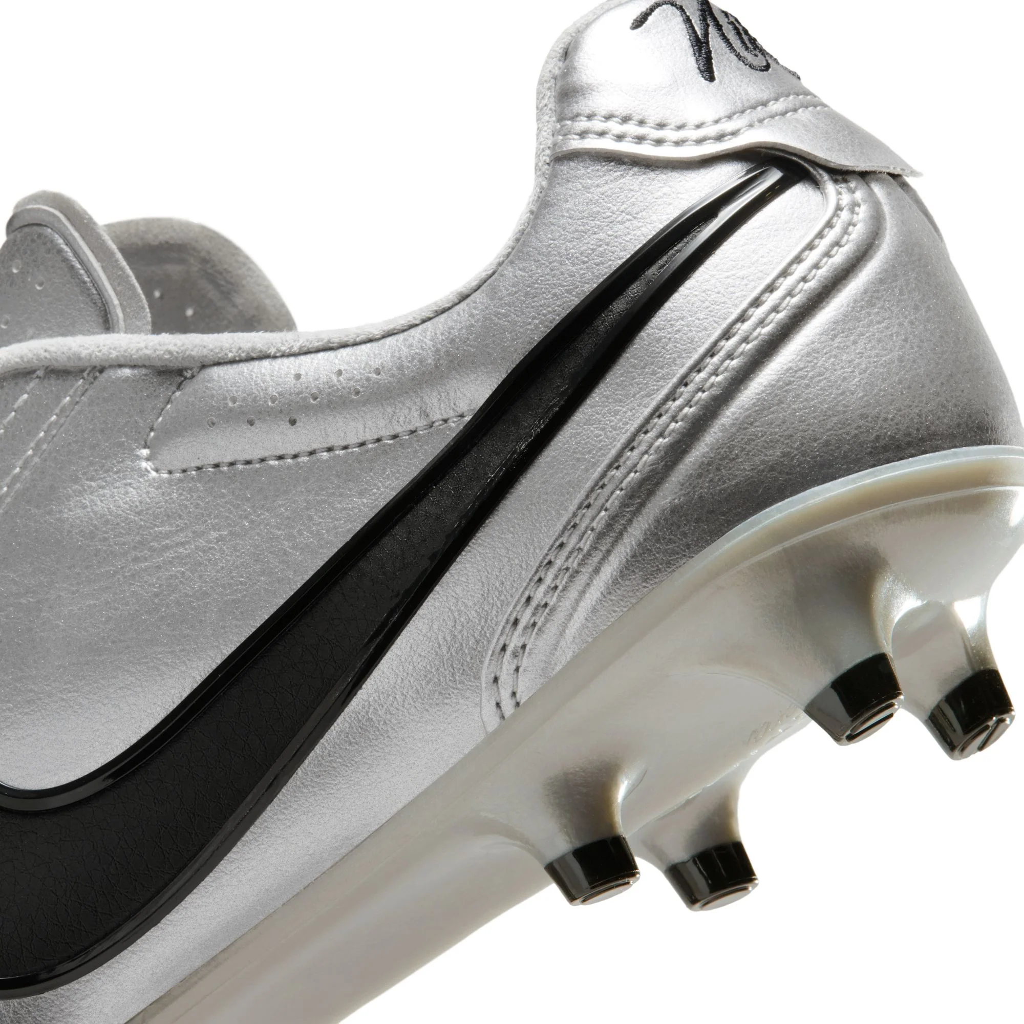 Nike Tiempo Ligera Pro FG Firm Ground Soccer Cleats- Metallic Silver/Black - Image 8
