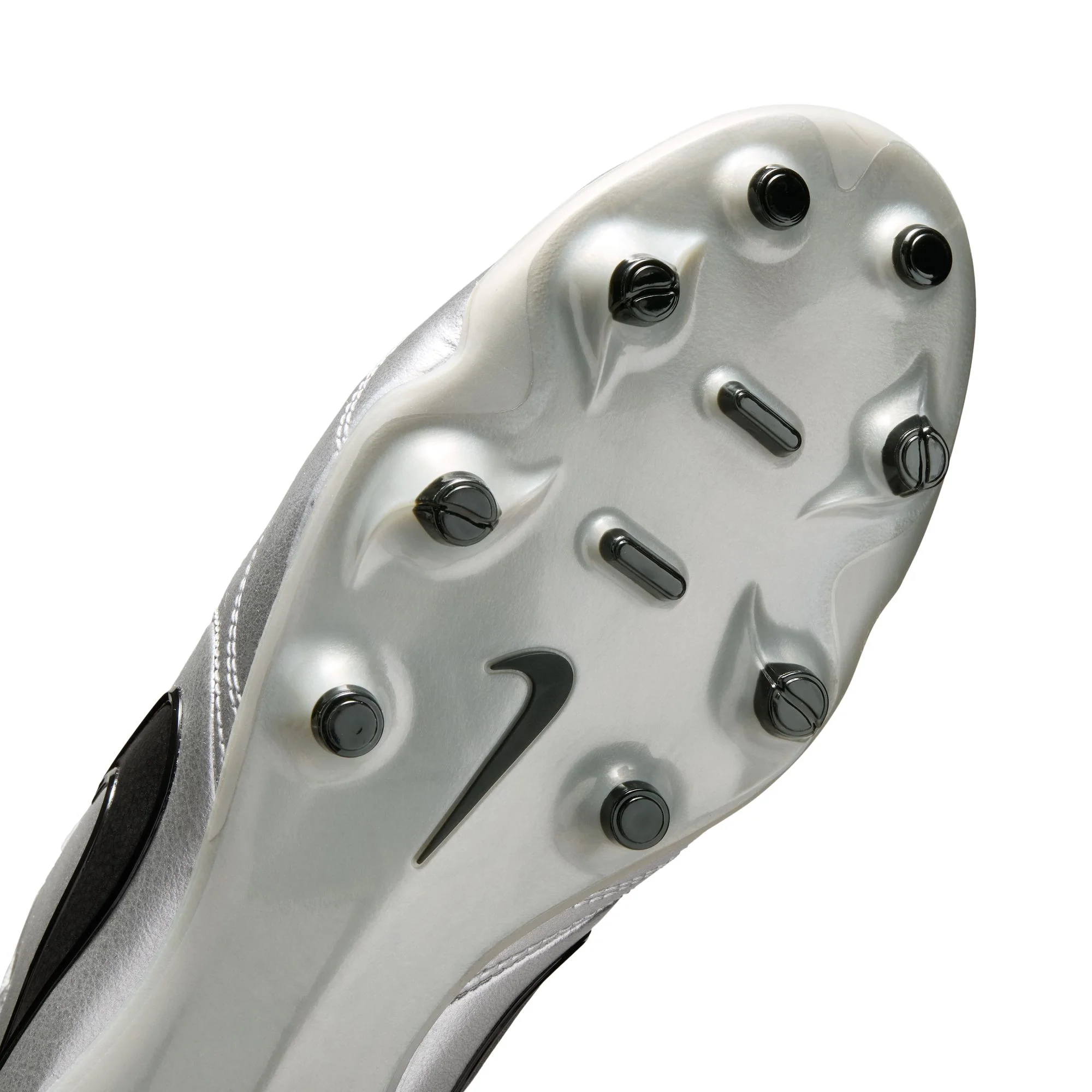 Nike Tiempo Ligera Pro FG Firm Ground Soccer Cleats- Metallic Silver/Black - Image 9