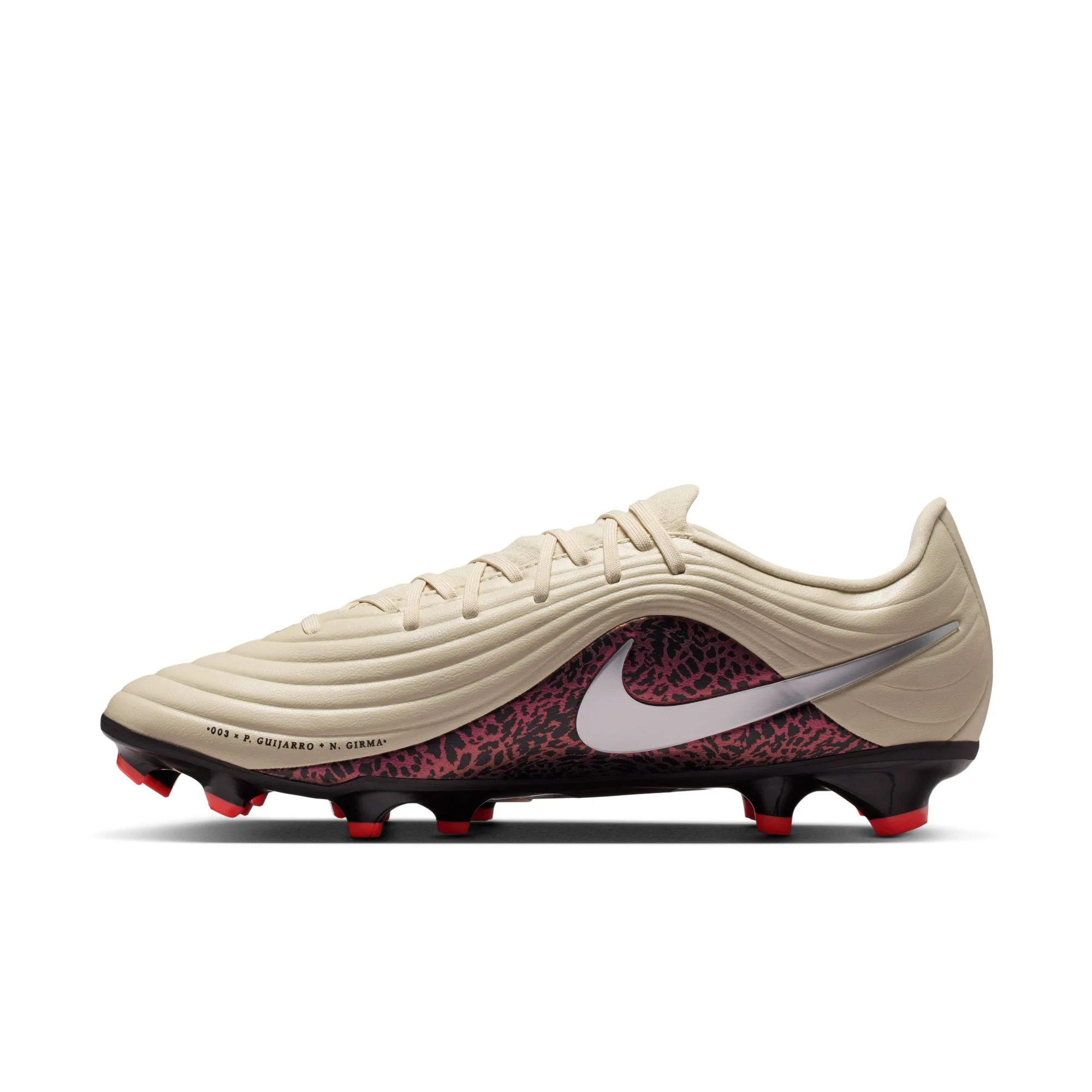 Nike Tiempo Maestro Academy FG Firm Ground Soccer Cleat - Fossil/Metallic Silver/Burgundy Crush - Image 2