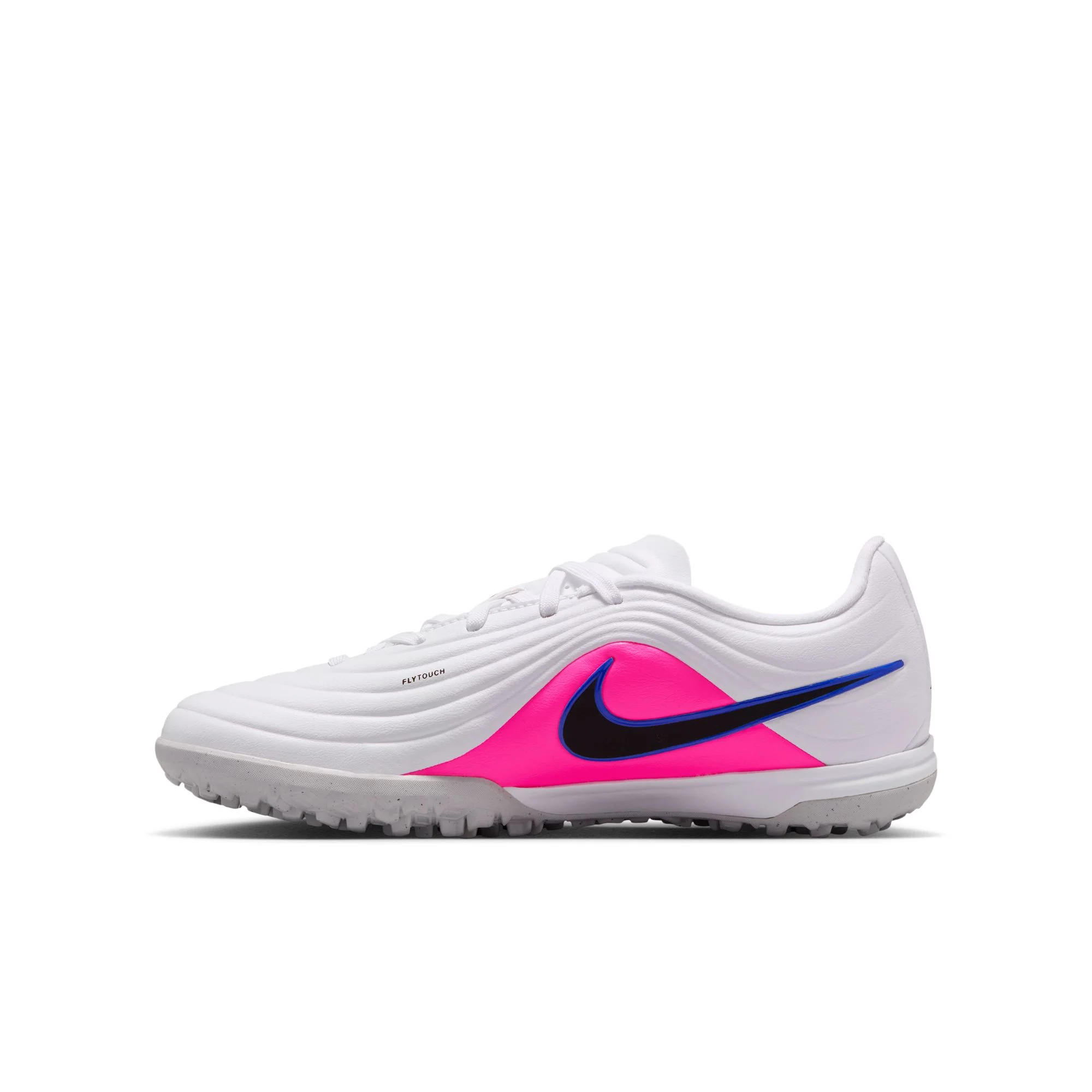 Nike Junior Tiempo Maestro Academy TF Turf Soccer Cleat - White/Black/Racer Blue/Pink Blast - Image 2