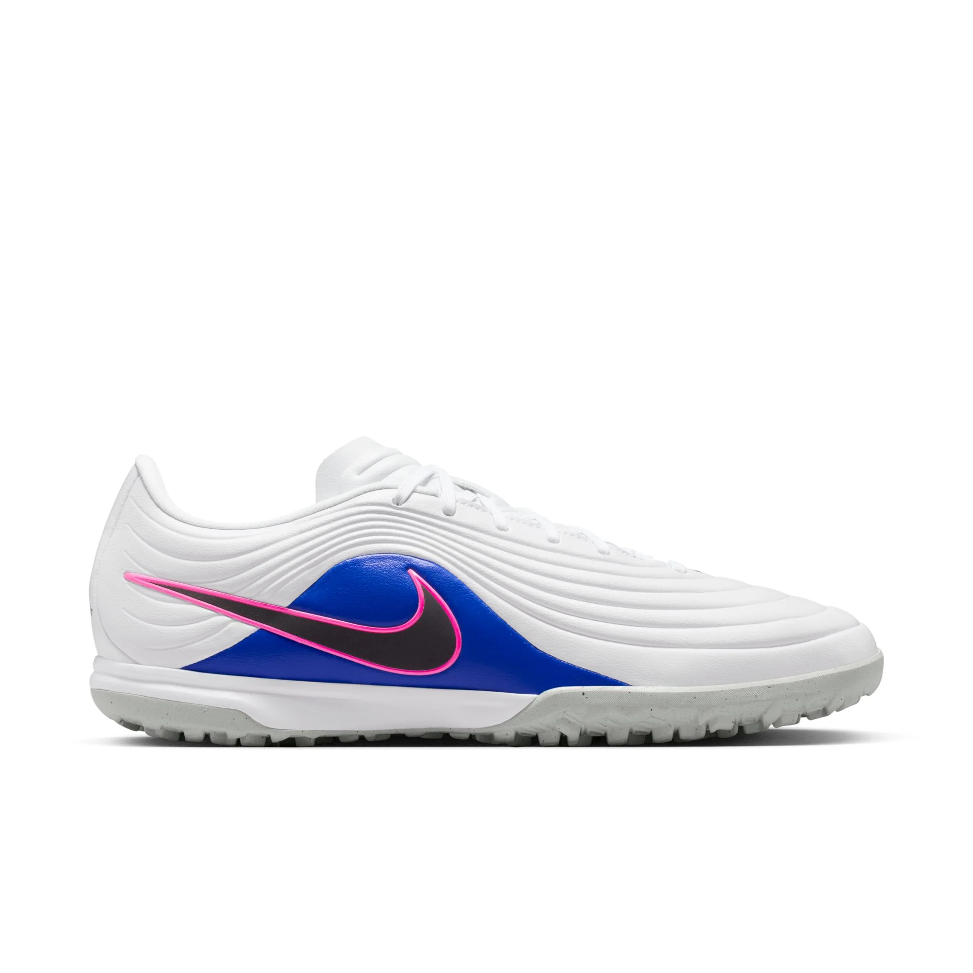 Nike Tiempo Maestro Academy TF Turf Soccer Cleat - White/Black/Racer Blue/Pink Blast