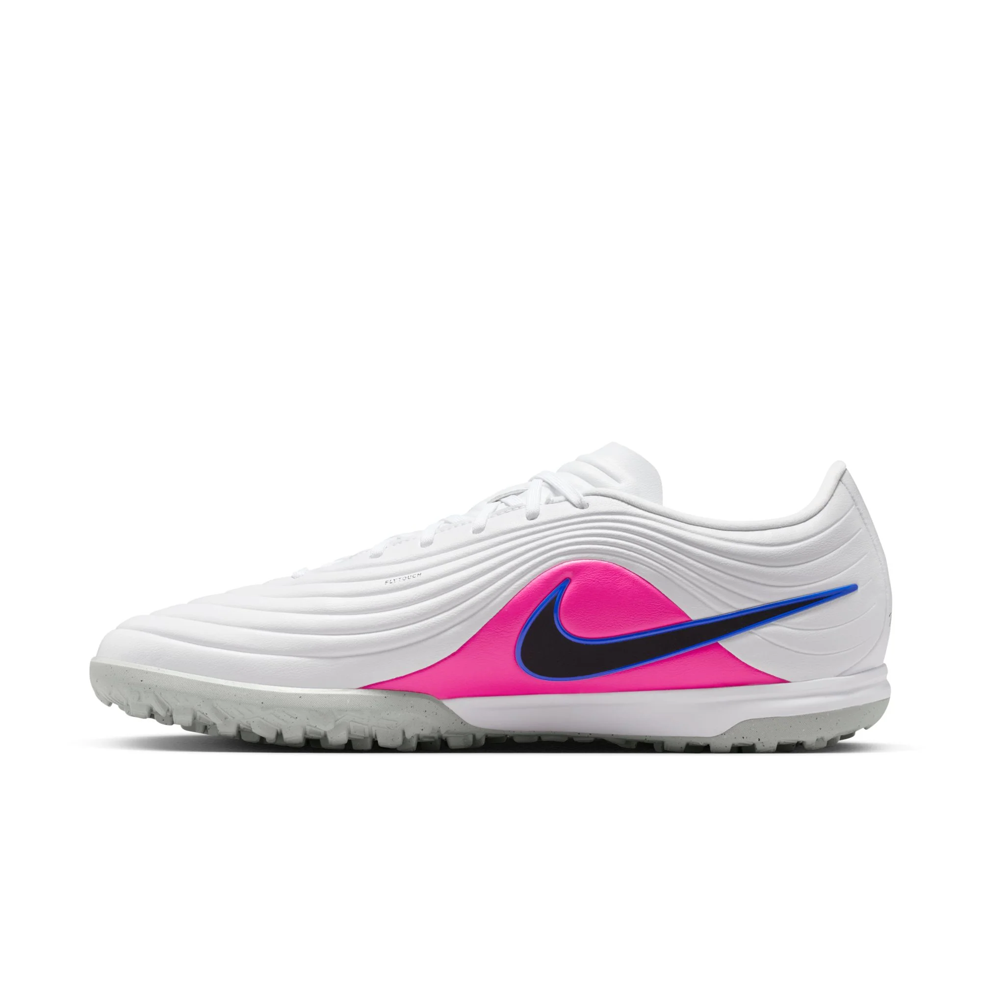 Nike Tiempo Maestro Academy TF Turf Soccer Cleat - White/Black/Racer Blue/Pink Blast - Image 2