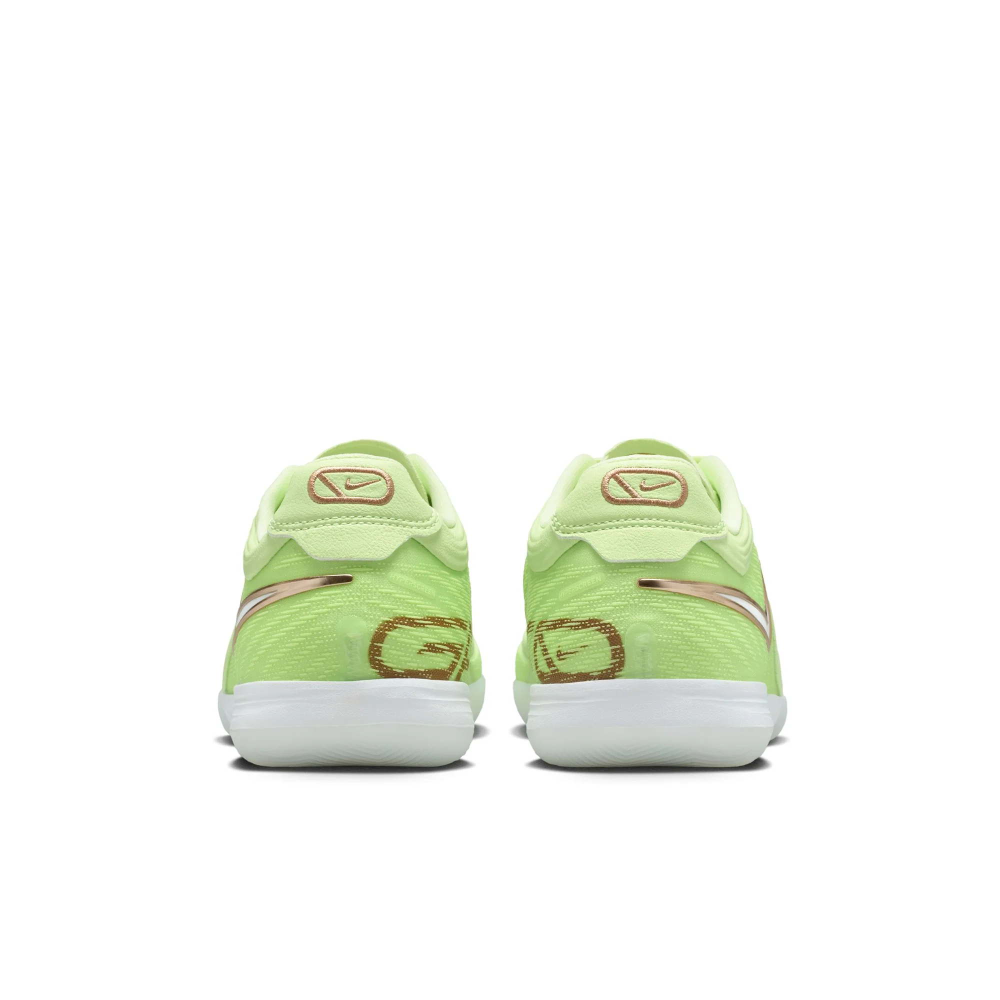Nike Tiempo Reactgato LE IN Indoor/Court Low-Top Soccer Shoes - Light Liquid Lime/White - Image 4