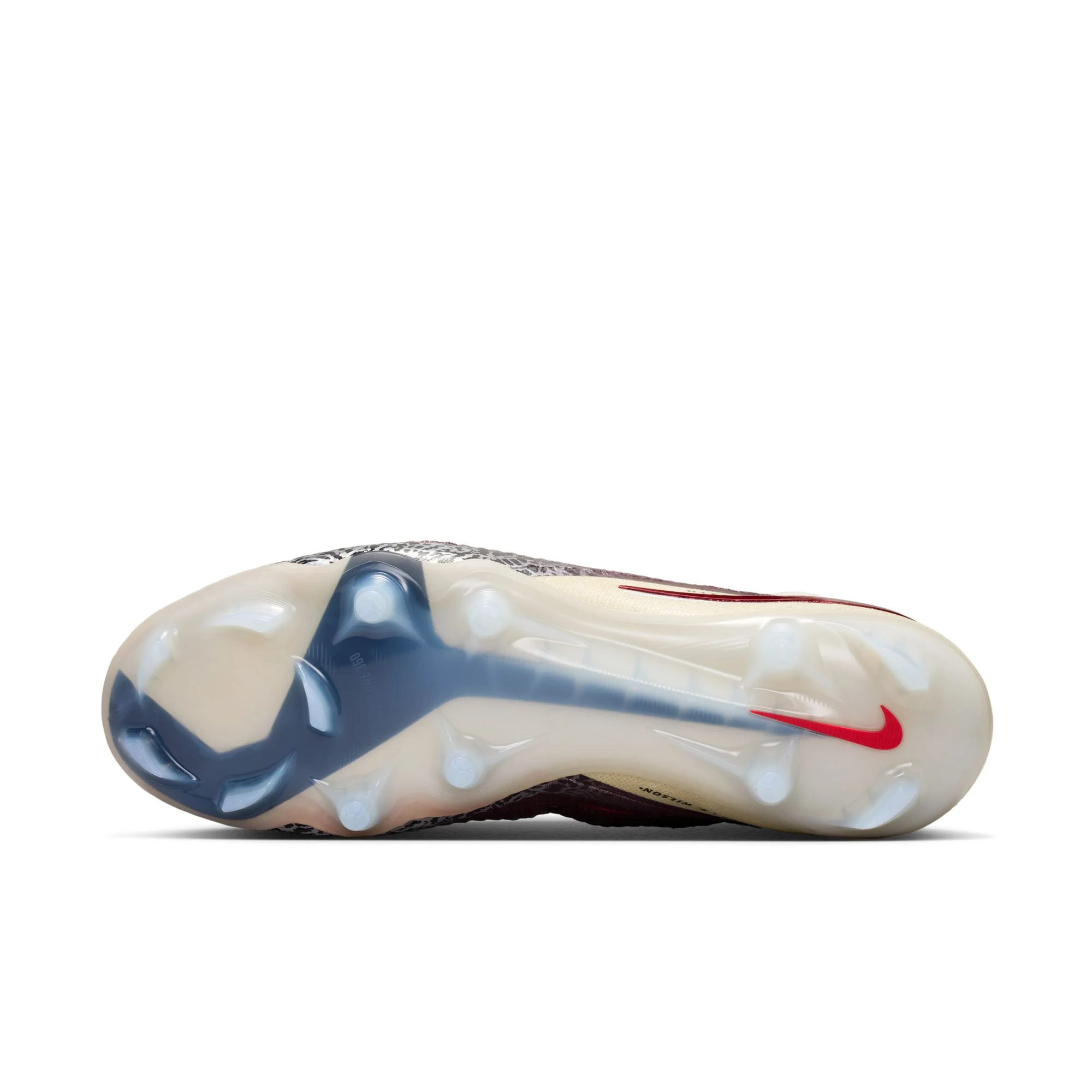 Nike United Phantom 6 High Elite FG Firm Ground Soccer Cleats - Burgundy Crush/University Red/Fossil - Image 6
