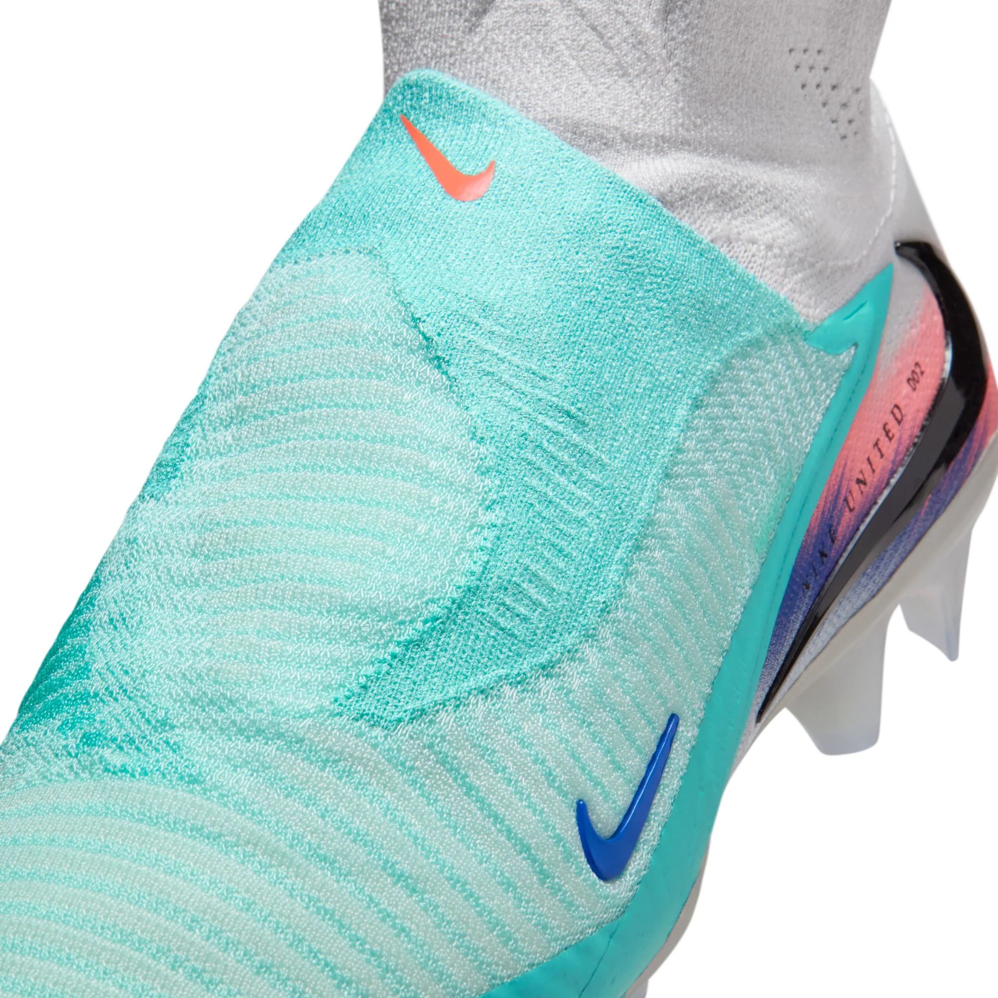 Nike United Phantom 6 High Elite FG Firm Ground Soccer Cleats- Pistachio Frost/Hyper Orange - Image 8
