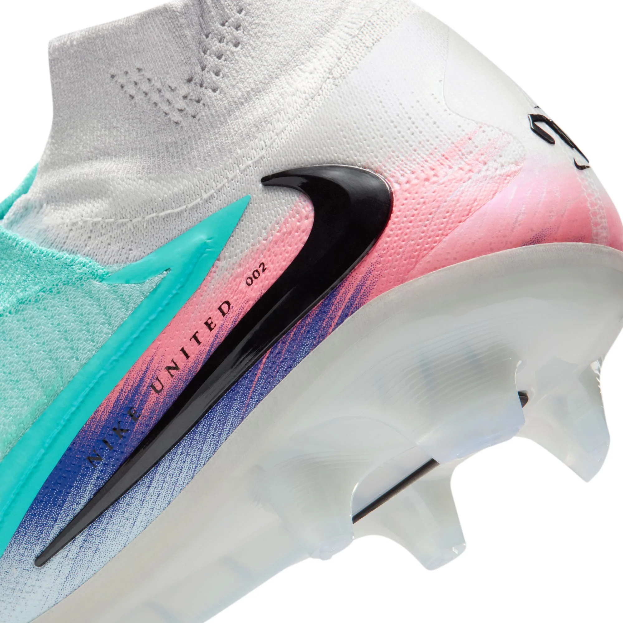 Nike United Phantom 6 High Elite FG Firm Ground Soccer Cleats- Pistachio Frost/Hyper Orange - Image 9