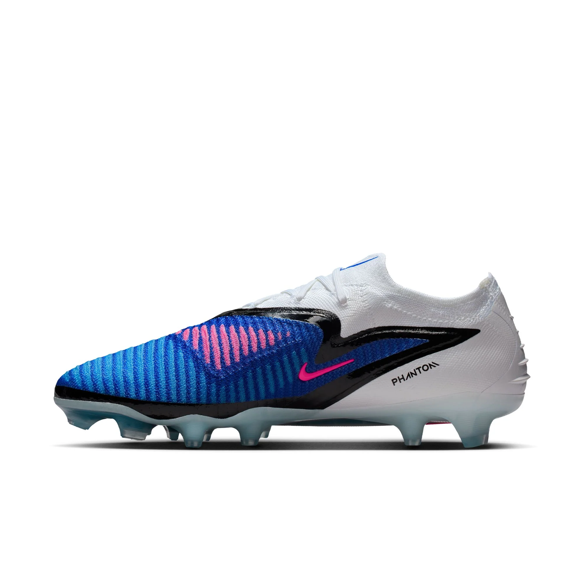 Nike Phantom 6 Low Elite FG Firm Ground Soccer Cleat -Racer Blue/Pink Blast/White - Image 2