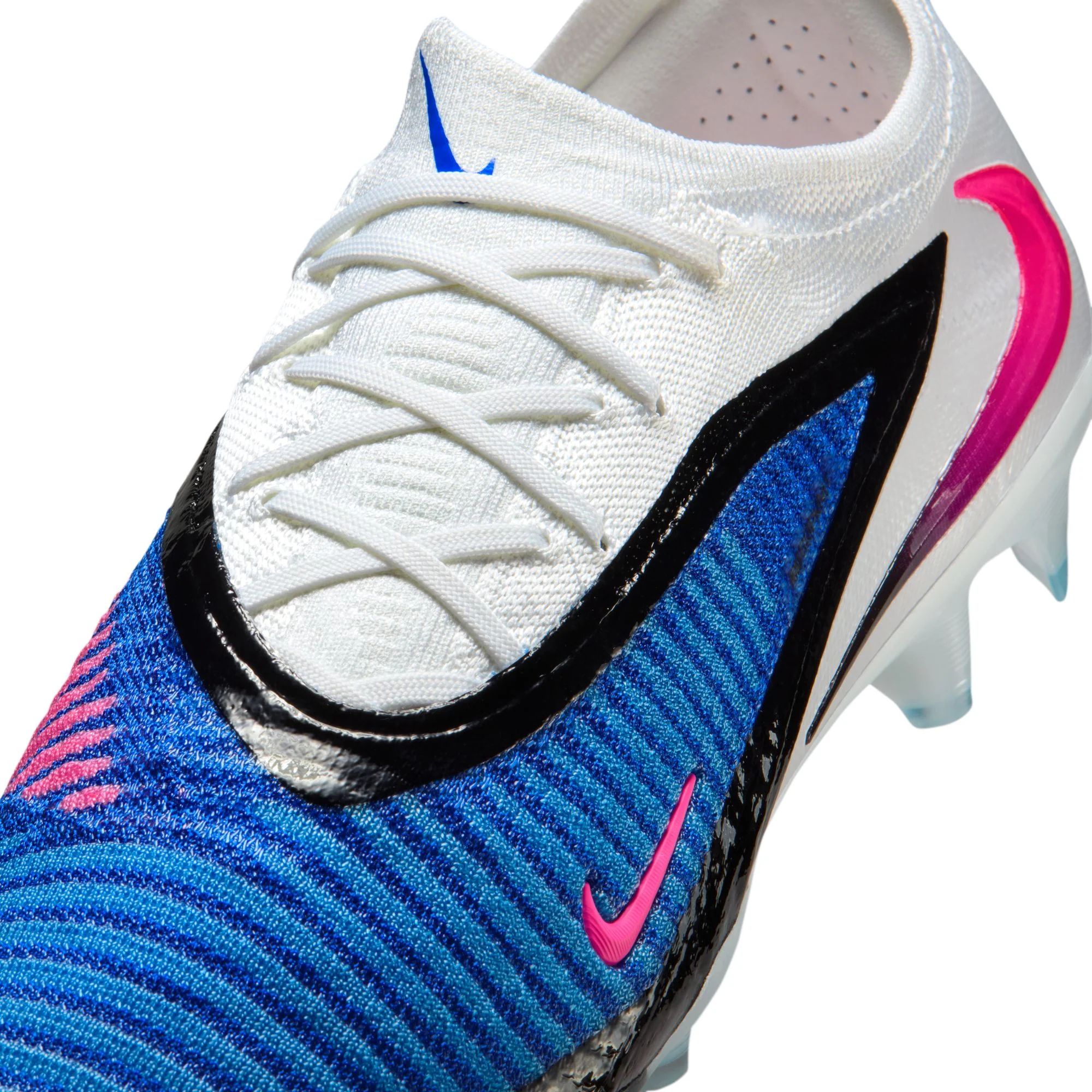 Nike Phantom 6 Low Elite FG Firm Ground Soccer Cleat -Racer Blue/Pink Blast/White - Image 8