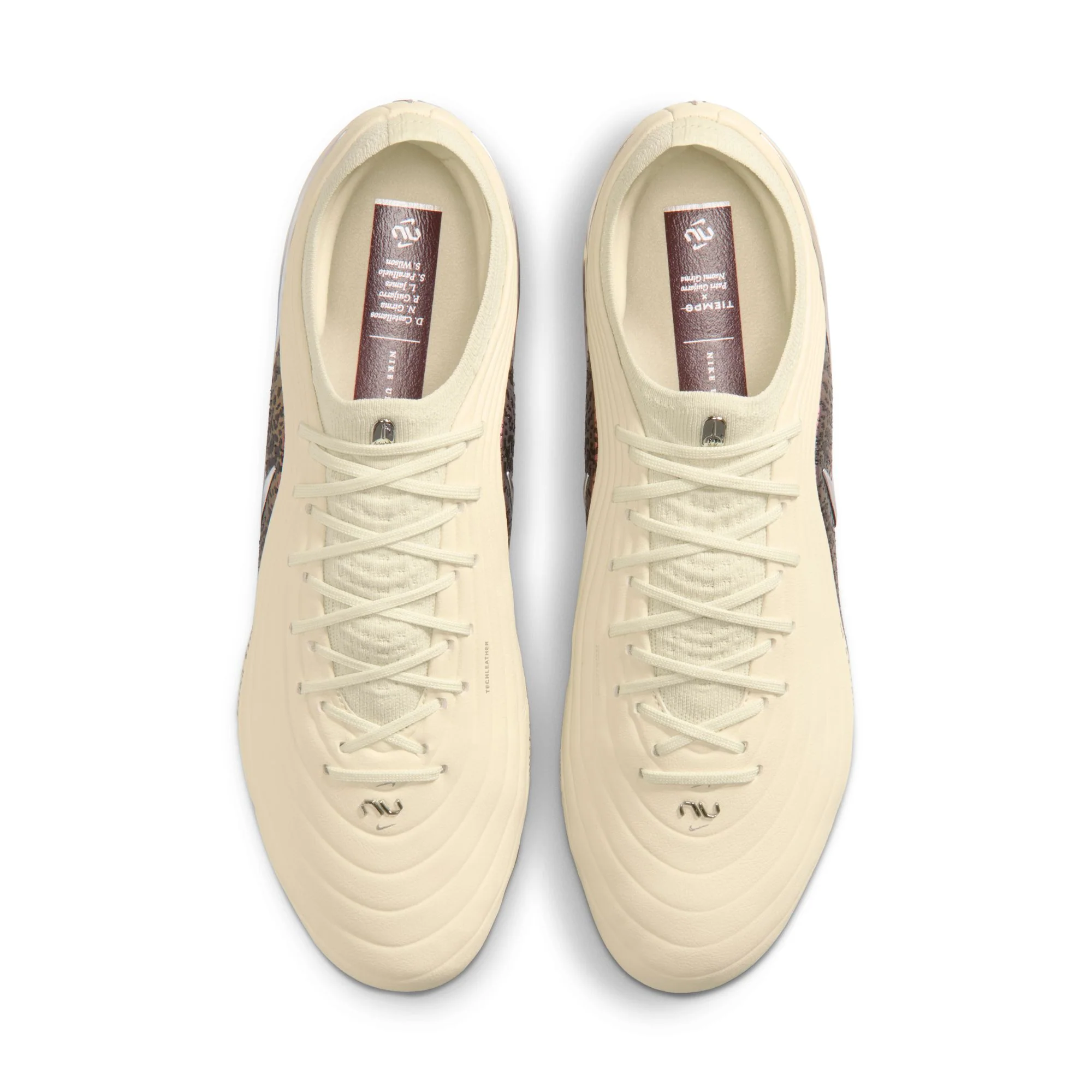 Nike United Tiempo Maestro Elite Firm-Ground Soccer Cleats- Fossil/Metallic Silver/ Burgundy Crush - Image 3
