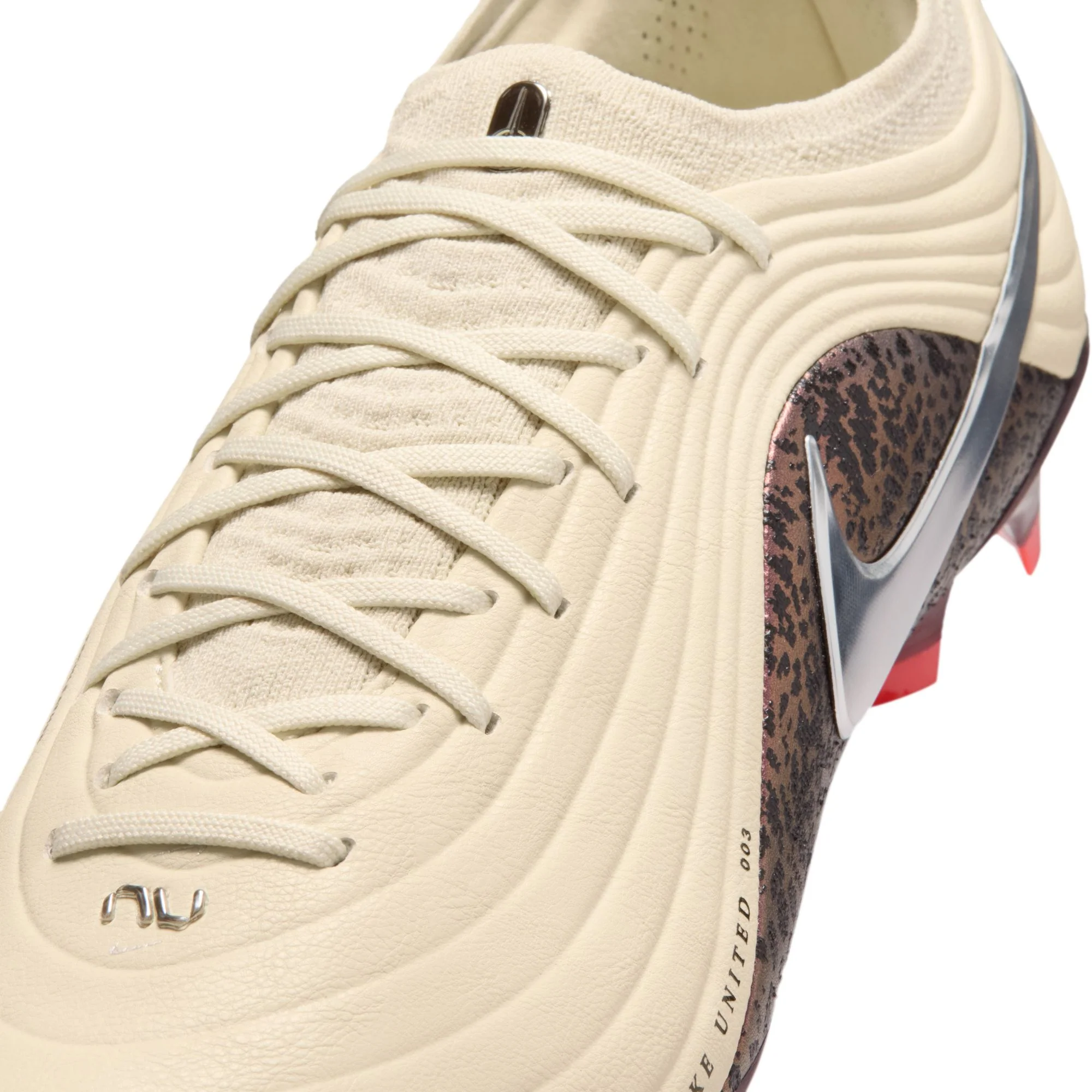 Nike United Tiempo Maestro Elite Firm-Ground Soccer Cleats- Fossil/Metallic Silver/ Burgundy Crush - Image 7