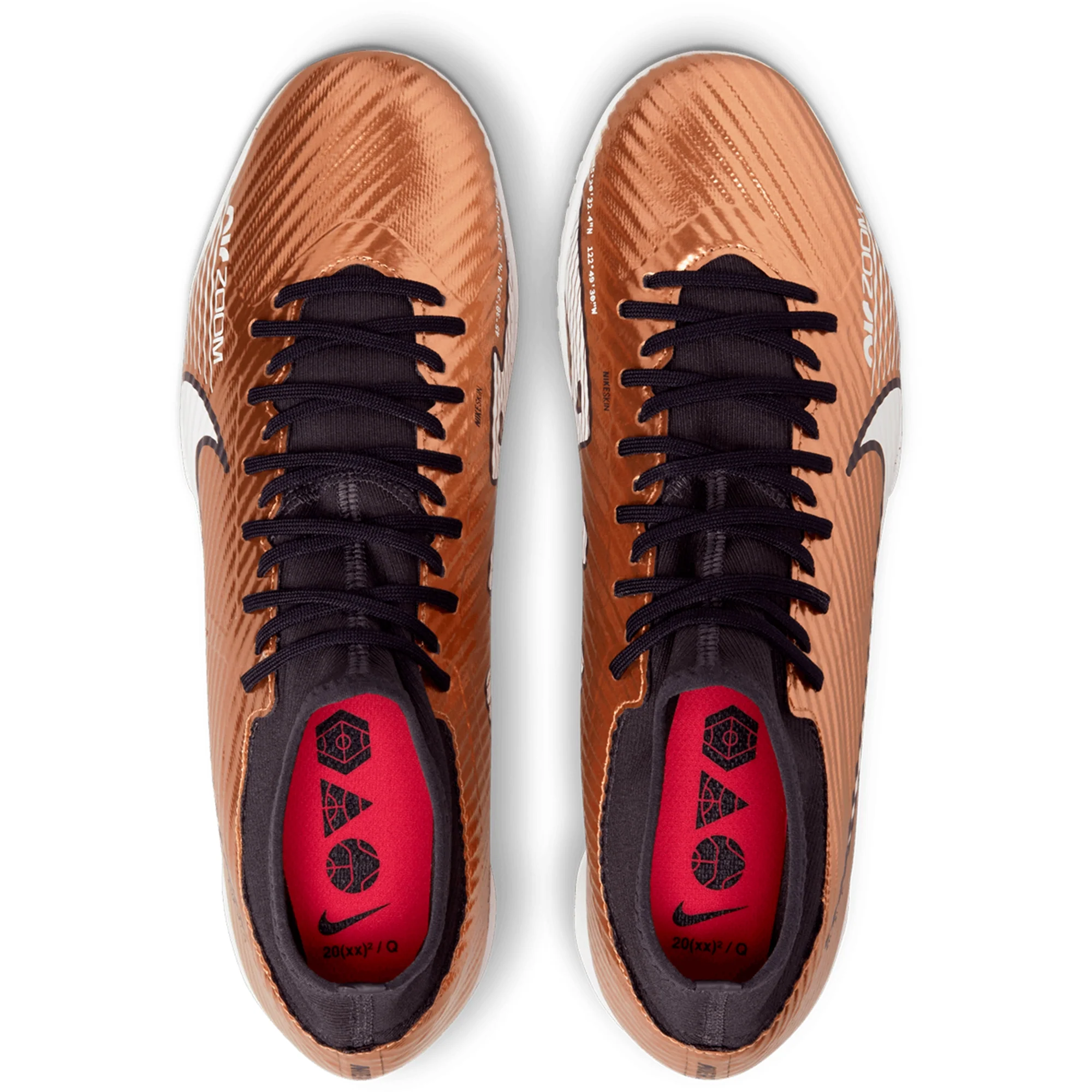 Nike Zoom Mercurial Superfly 9 Academy IC Indoor Soccer Shoes - MetallicCopper - Image 3