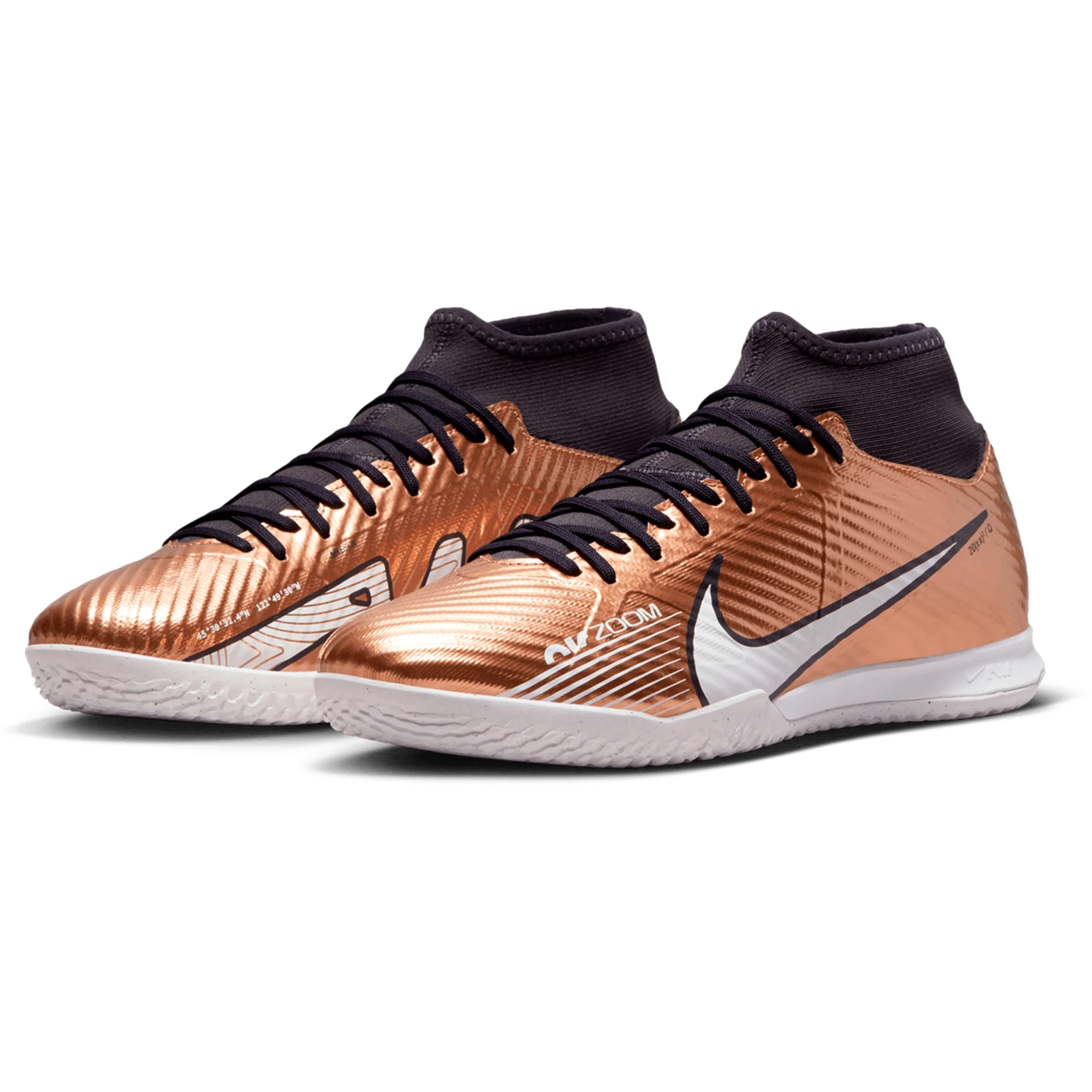 Nike Zoom Mercurial Superfly 9 Academy IC Indoor Soccer Shoes - MetallicCopper - Image 4