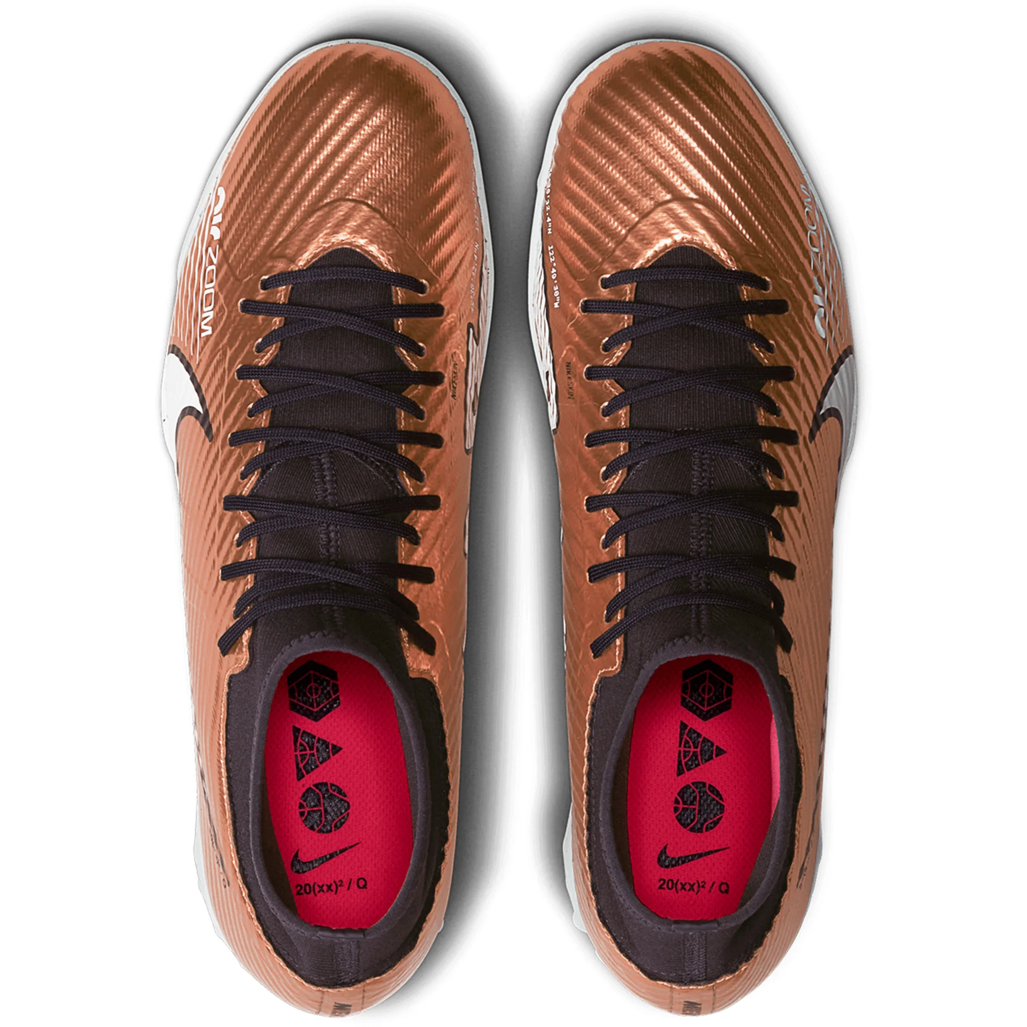 Nike Zoom Mercurial Superfly 9 Academy Q TF Turf Soccer Shoes - MetallicCopper - Image 3