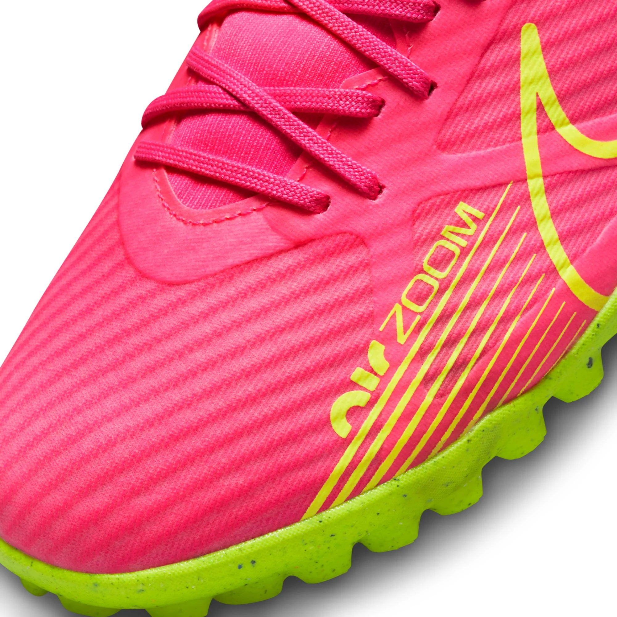 Nike Zoom Mercurial Superfly 9 Academy TF Turf Soccer Shoes - PinkBlast/Volt/Grey - Image 7