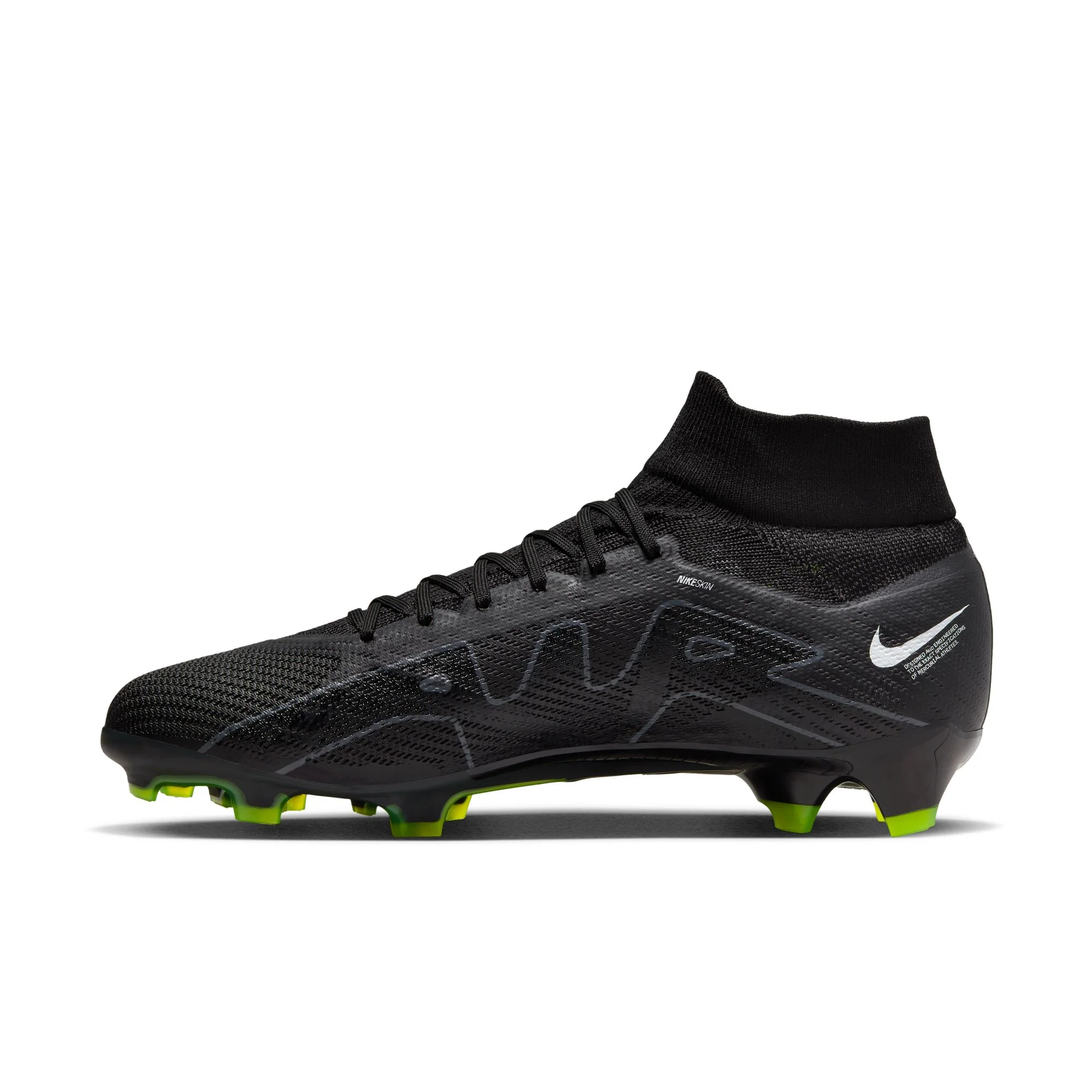 Nike Zoom Mercurial Superfly 9 Pro FG Firm Ground Soccer Cleats - Black/Summit White/Volt/Dark Smoke Grey - Image 2
