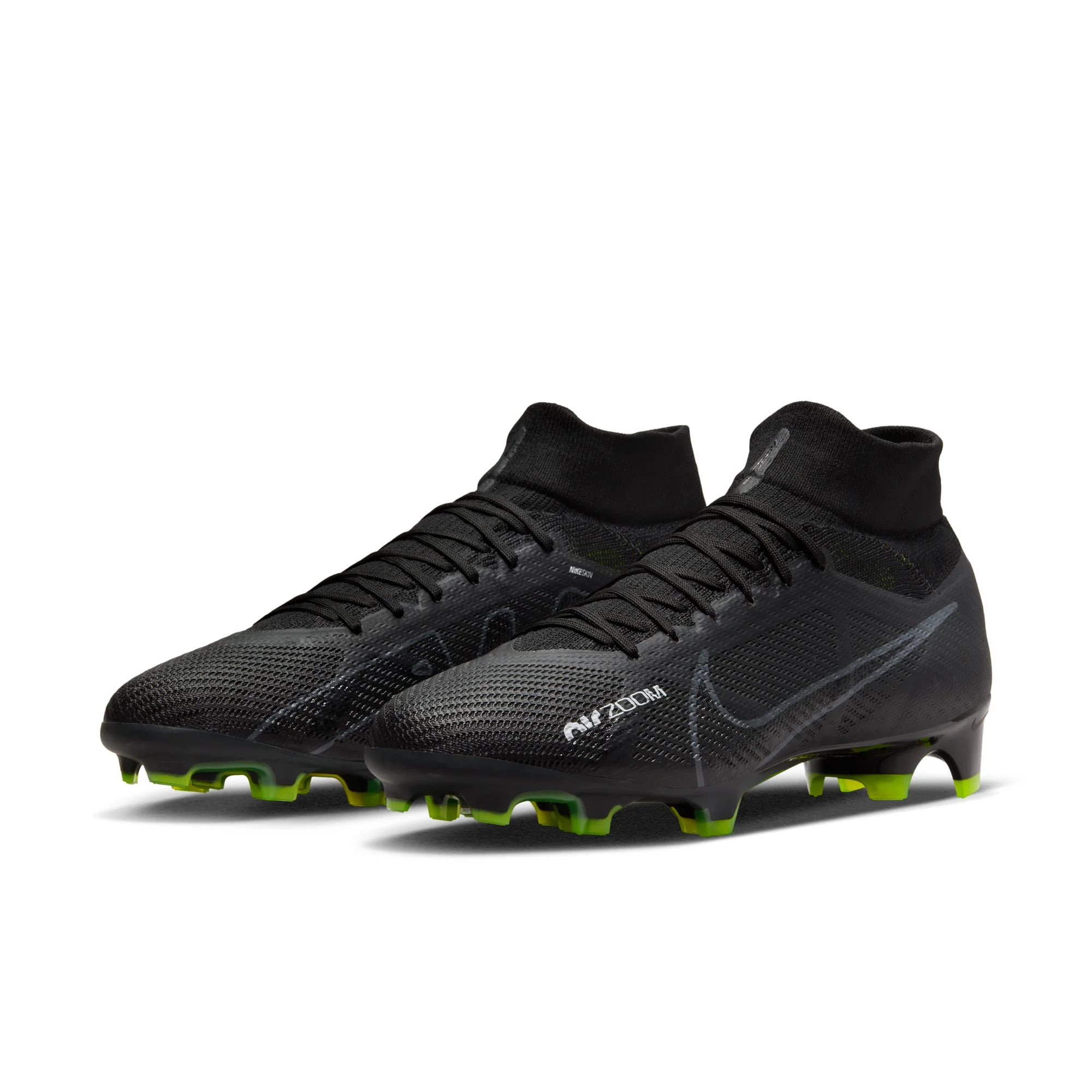 Nike Zoom Mercurial Superfly 9 Pro FG Firm Ground Soccer Cleats - Black/Summit White/Volt/Dark Smoke Grey - Image 4