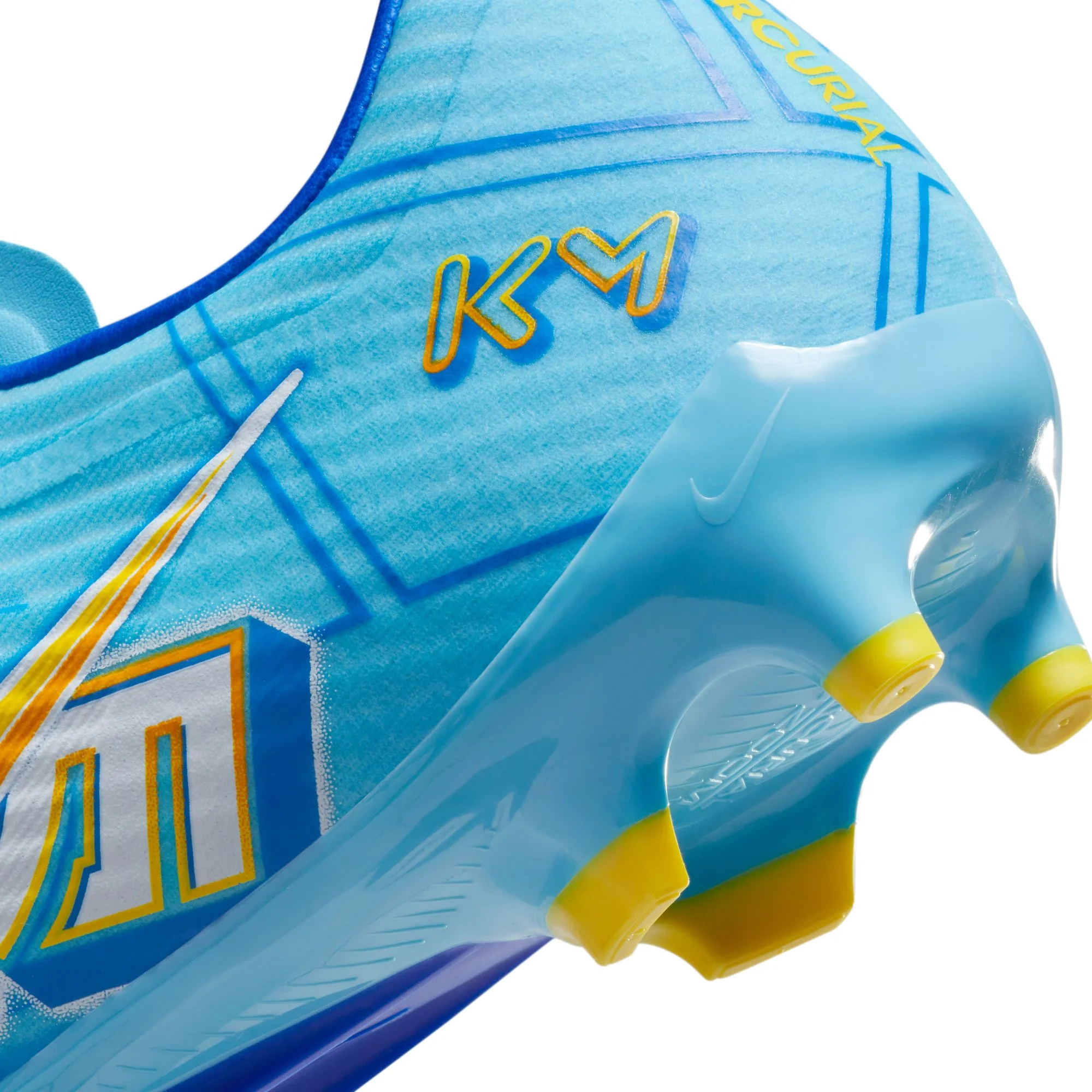 Nike Zoom Mercurial Vapor 15 Academy KM FG/MG Soccer Cleat - Baltic Blue/White - Image 8